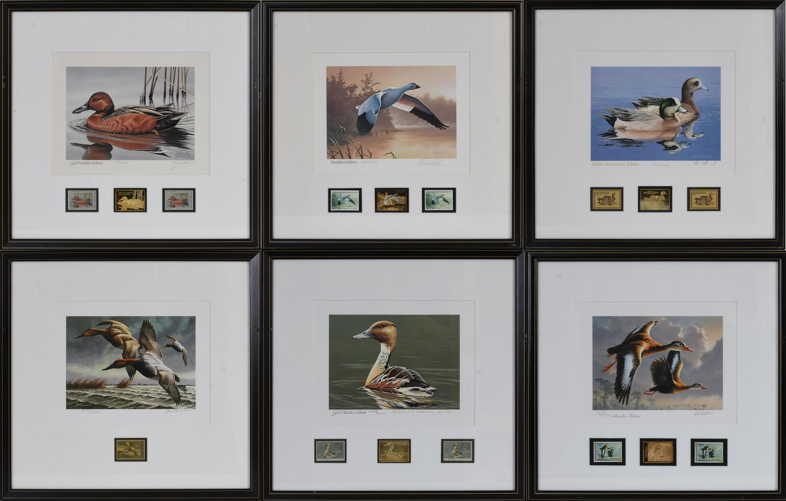 Seven Signed Duck Stamp Prints & Stamps. (1 of 9)