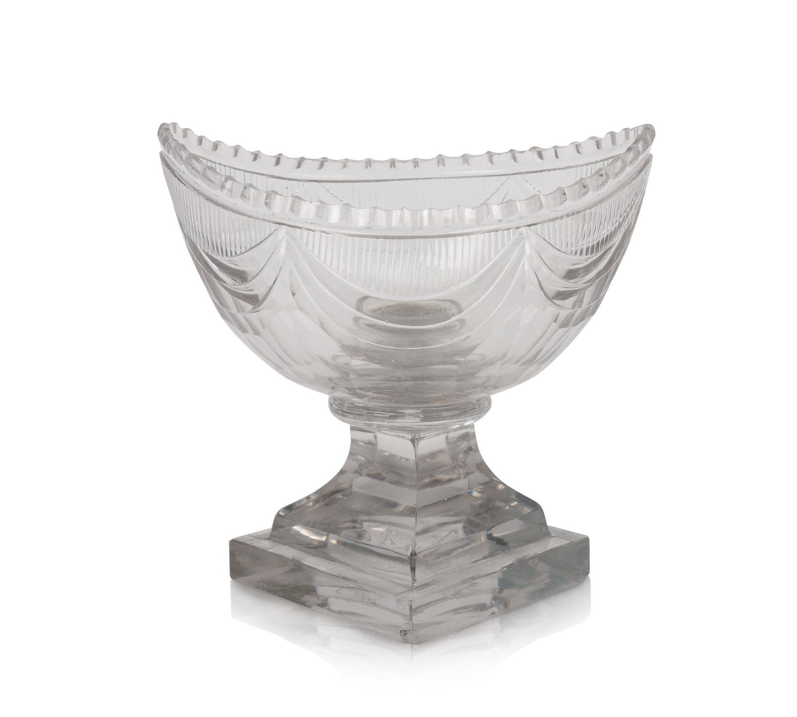 Anglo Irish Cut Glass Sweetmeat Dish, 19th c.: Height 5.25 inches.