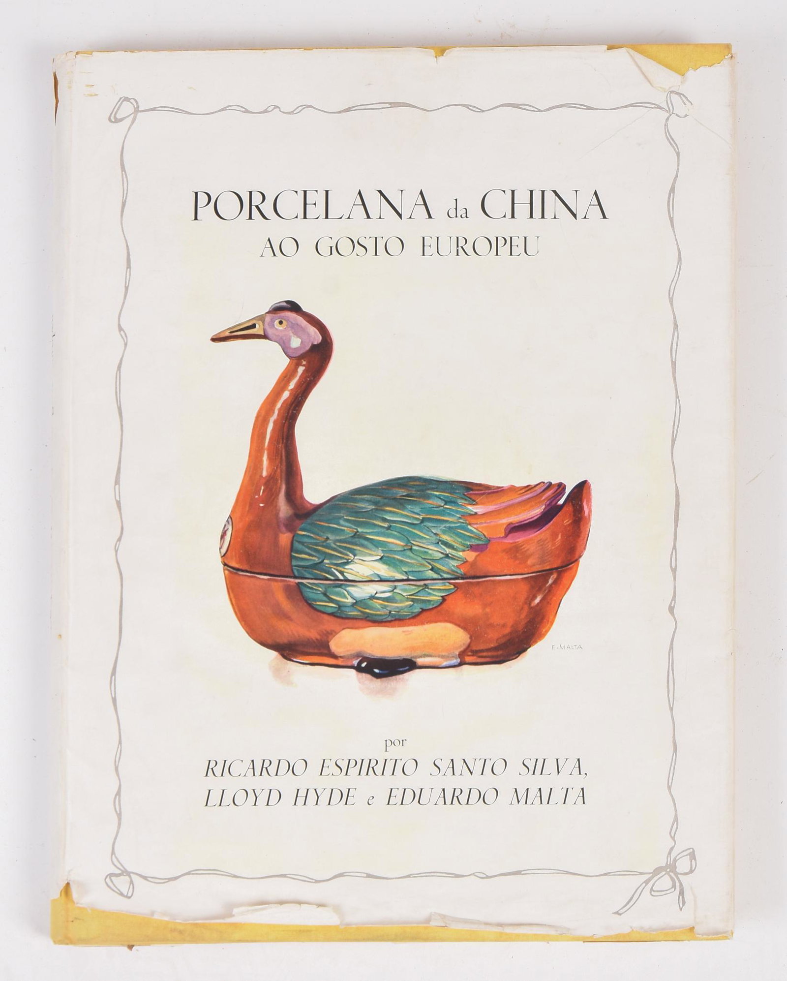 Porcelana da China ao Gosto Europeu Book.: Folio on Chinese porcelain in the European taste, in Portuguese, 1956. Height 18.5 inches.