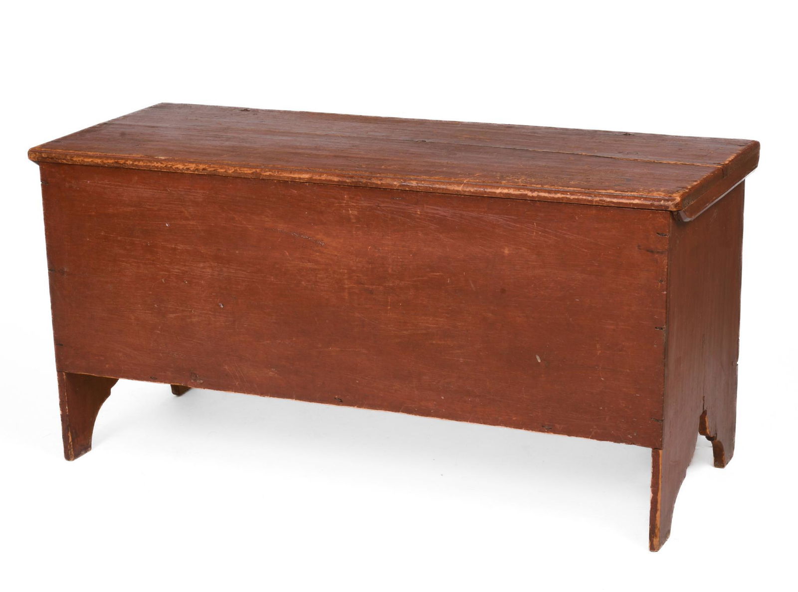 New England Blanket Box in Red Paint. (1 of 2)