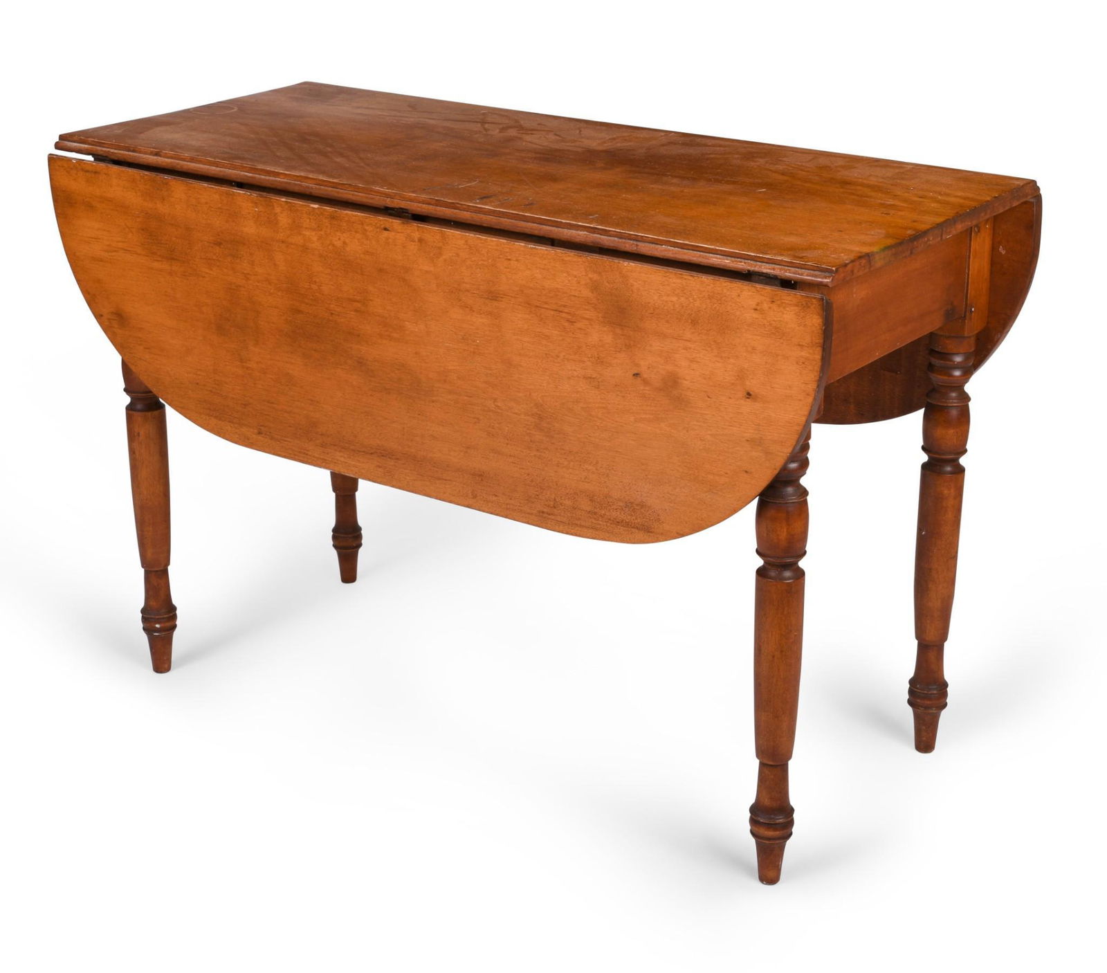 New England Sheraton Cherry Drop Leaf Table. (1 of 4)