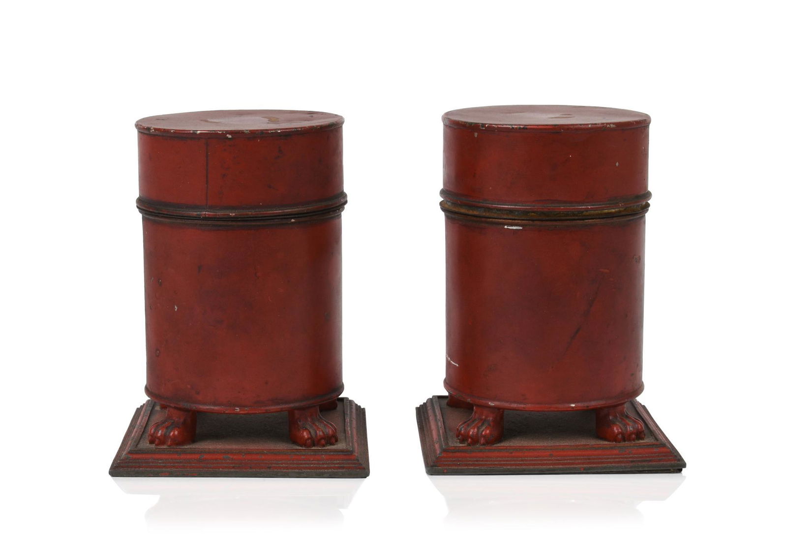 Pair of Continental Painted Tin Shakers. (1 of 4)