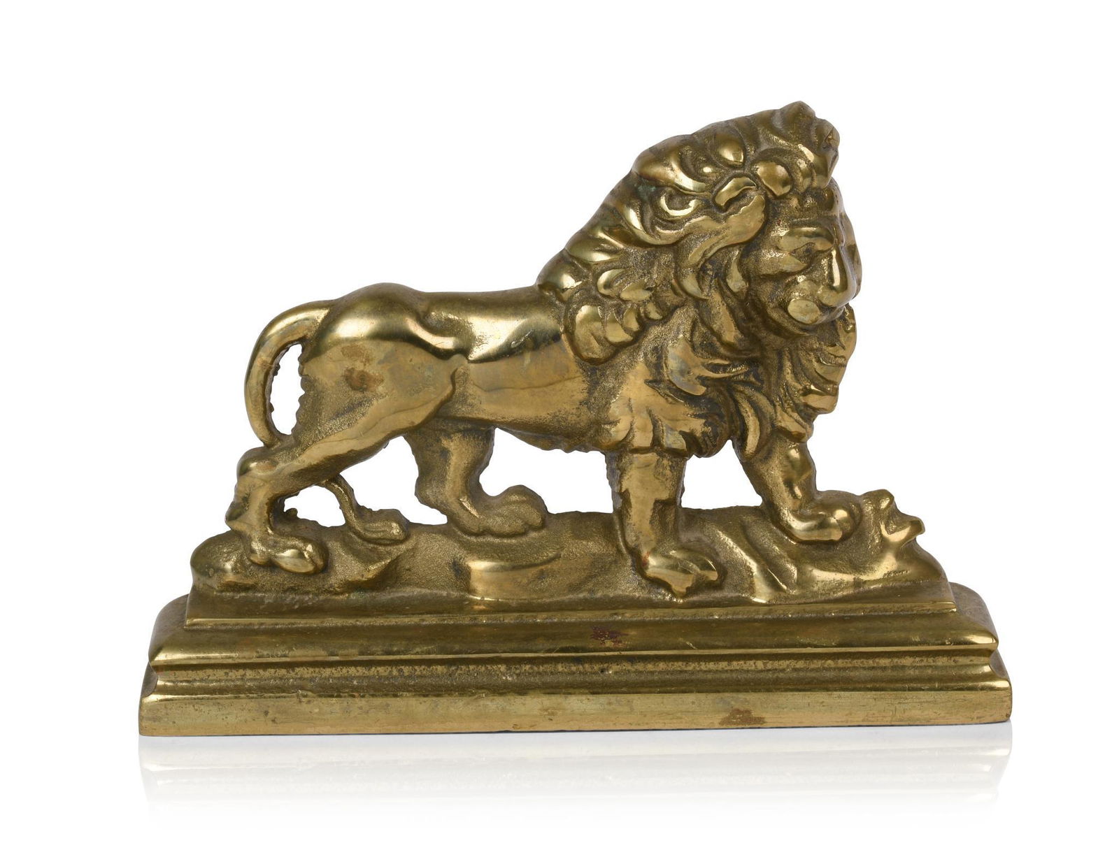 Brass Lion Doorstop. (1 of 3)