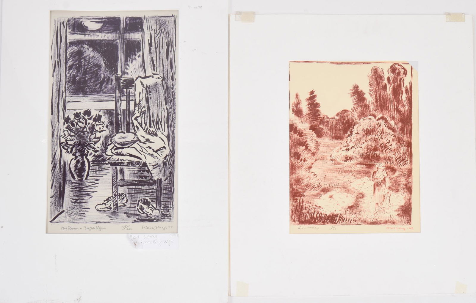 Two Lithographs by Karl Schrag (1912-1995). (1 of 4)