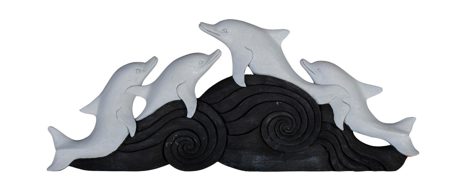 Folk Art Carved Dolphin Wall Hanging. (1 of 2)