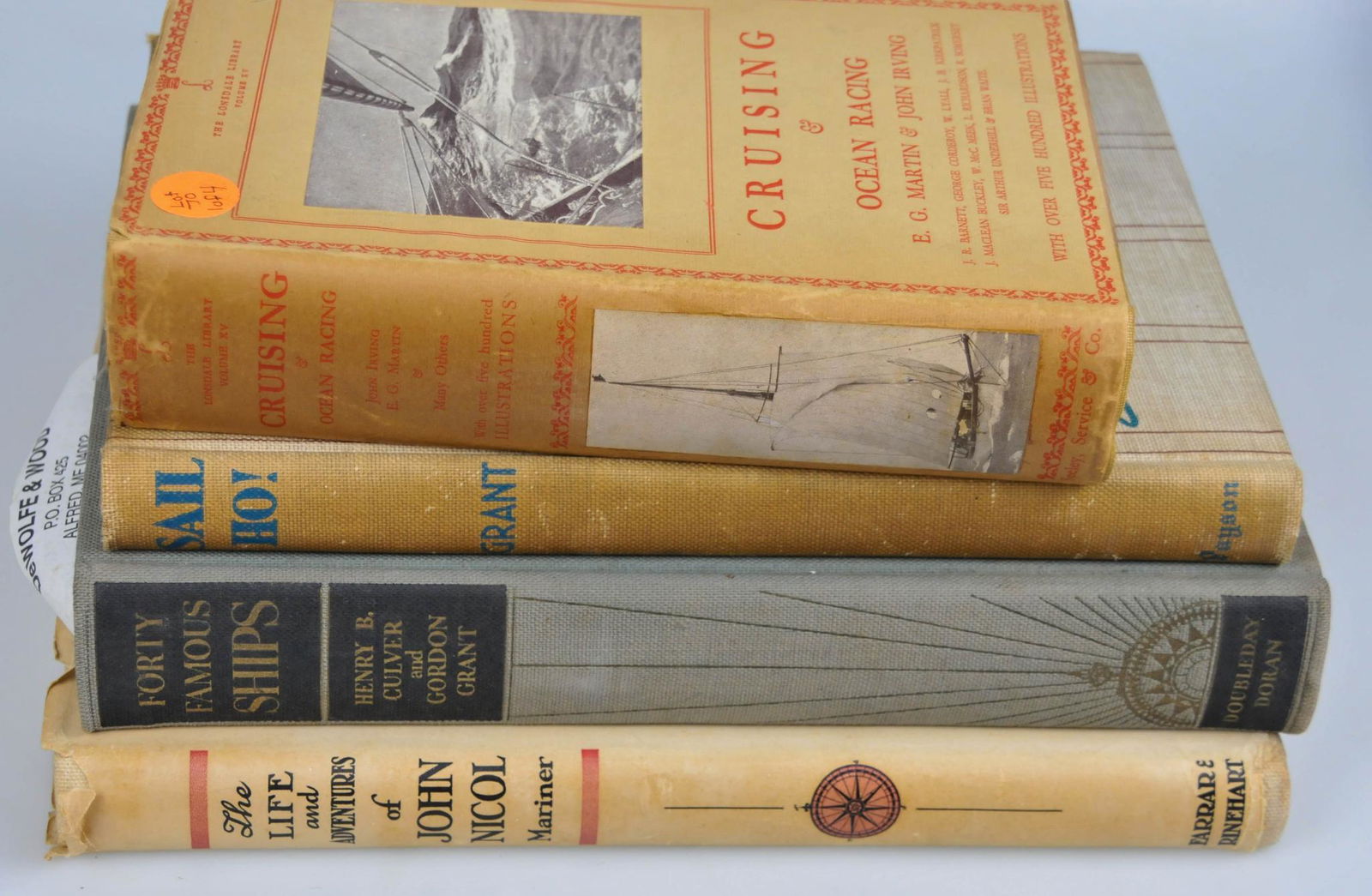 4 VINTAGE SAILING OCEAN LINER SHIP BOOK LOT (1 of 3)