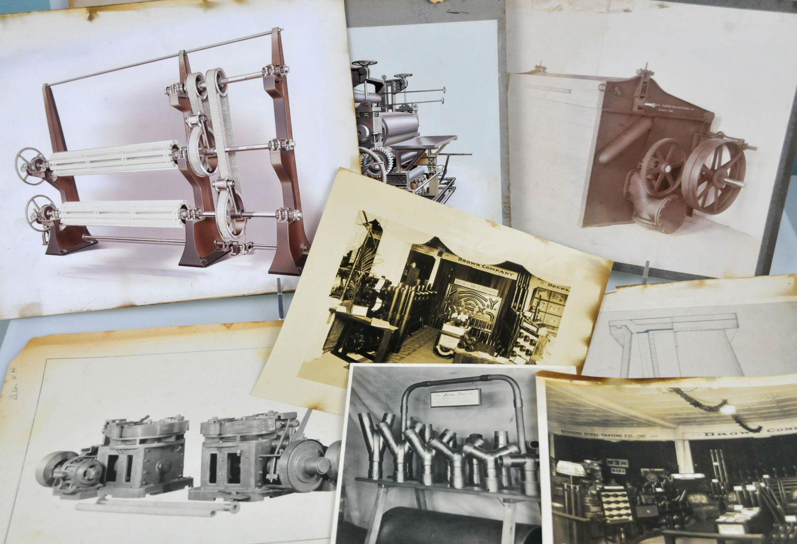 EARLY BROWN CO BERLIN NH INDUSTRIAL PAPER MILL PATENT PHOTOGRAPH LOT (1 of 5)