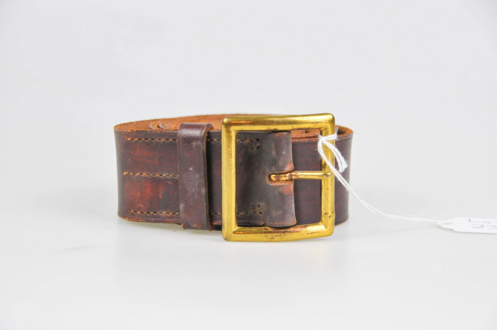 VINTAGE NORTH & JUDD LEATHER & SOLID BRASS BELT REY (1 of 3)