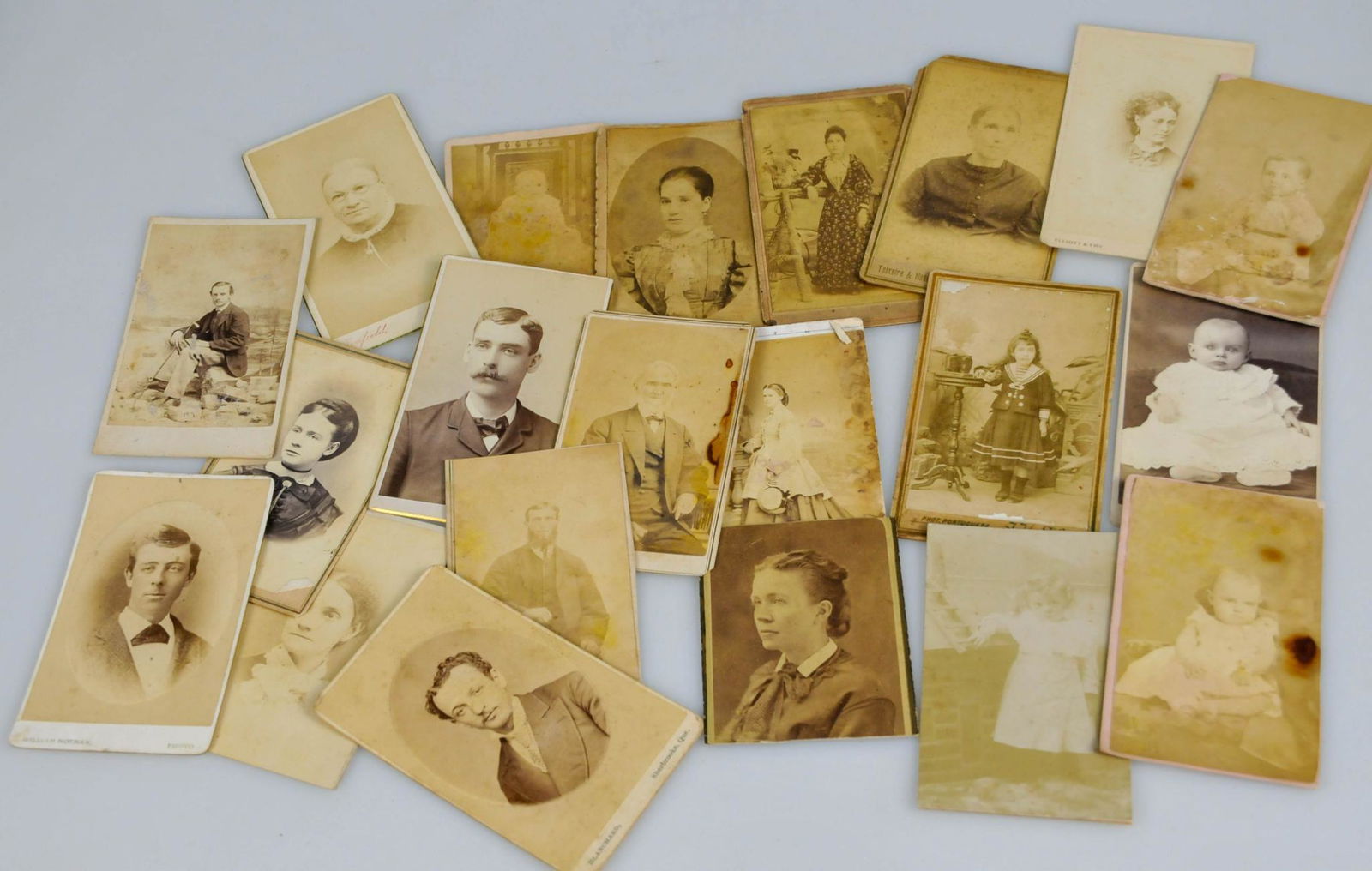 21 ANTIQUE CDV MALE FEMALE PORTRAIT LOT (1 of 5)