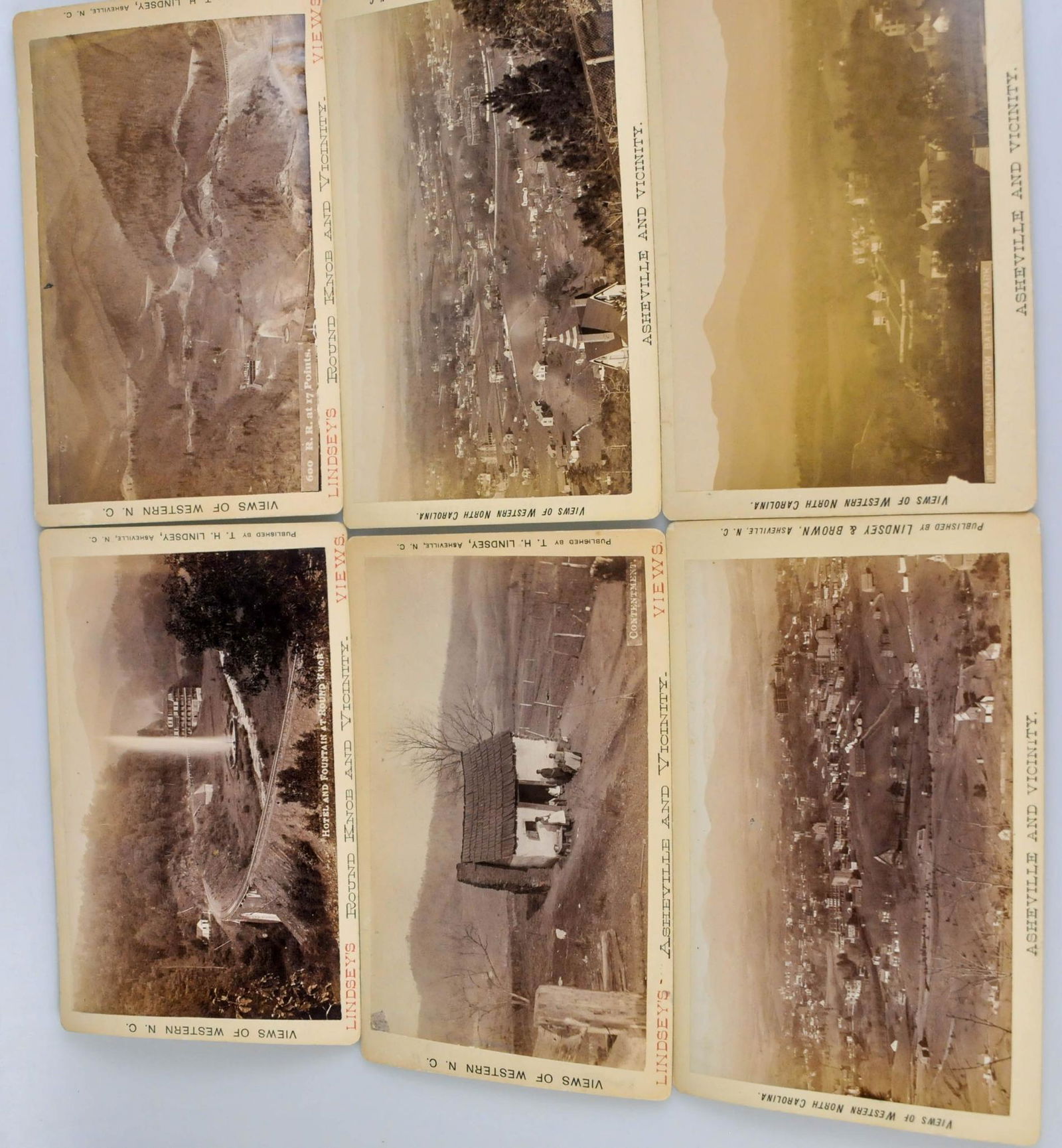 19TH CENTURY LINDSEY & BROWN ROUND KNOB RAILROAD PHOTOGRAPH VIEW LOT (1 of 6)