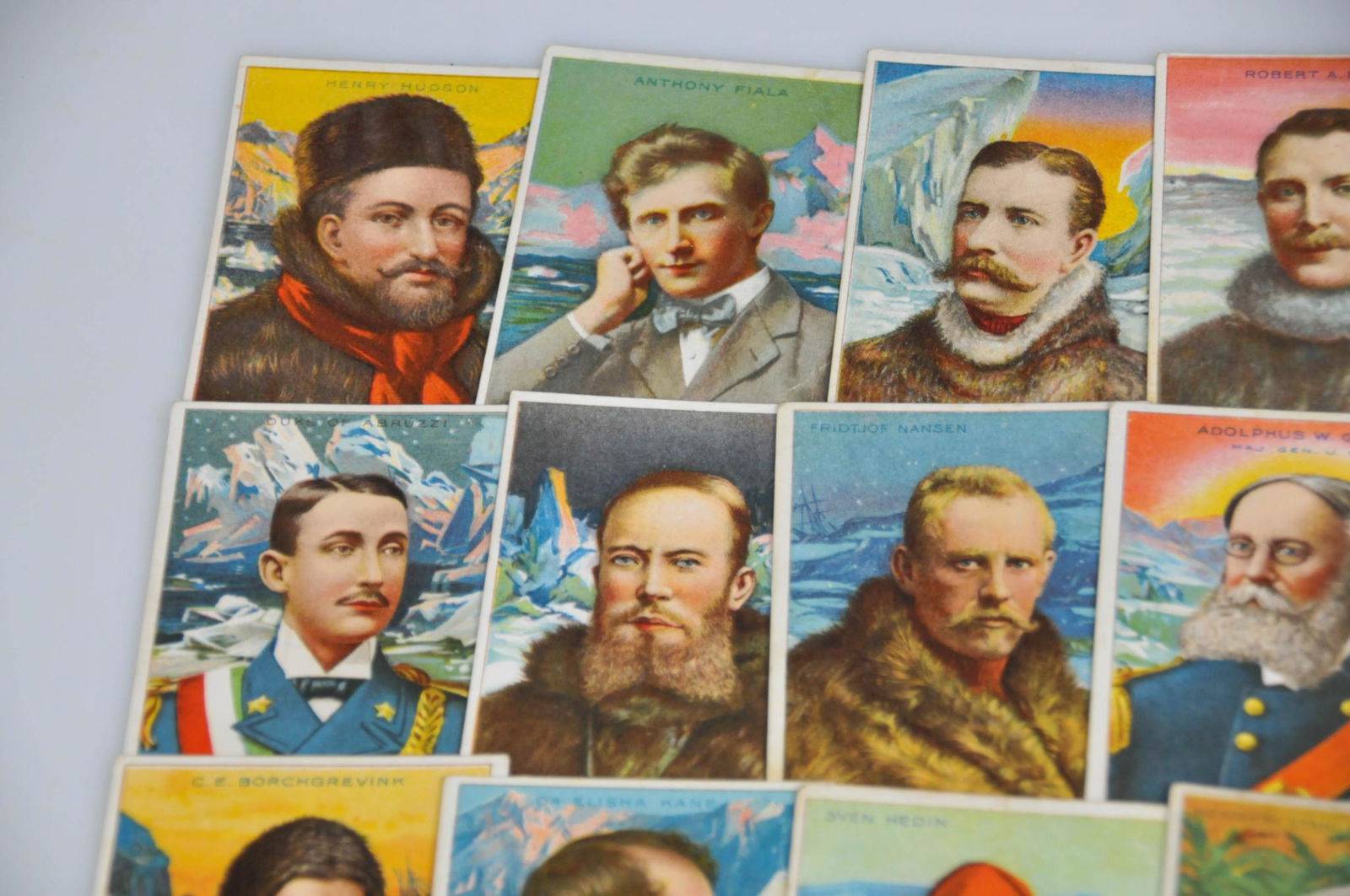 15 EARLY HASSAN CIGARETTE TOBACCO WORLDS GREATEST EXPLORER CARD LOT (1 of 6)