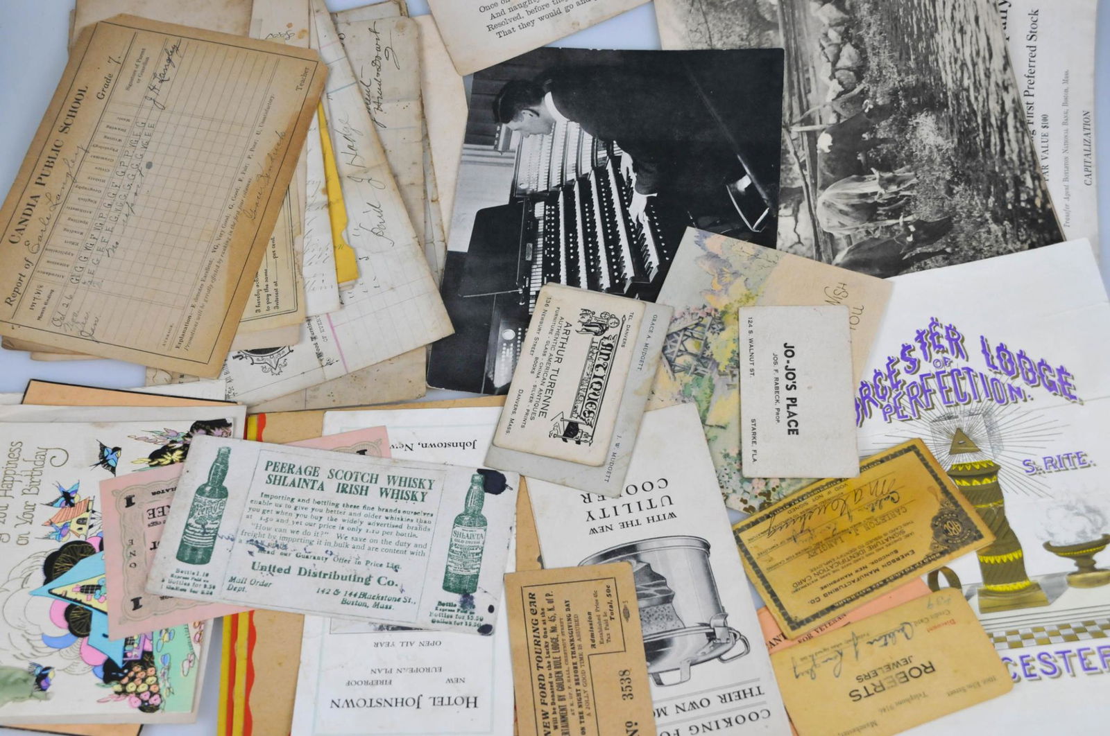 ANTIQUE 19TH CENTURY PAPER EPHEMERA RECEIPT DEED LOT (1 of 9)