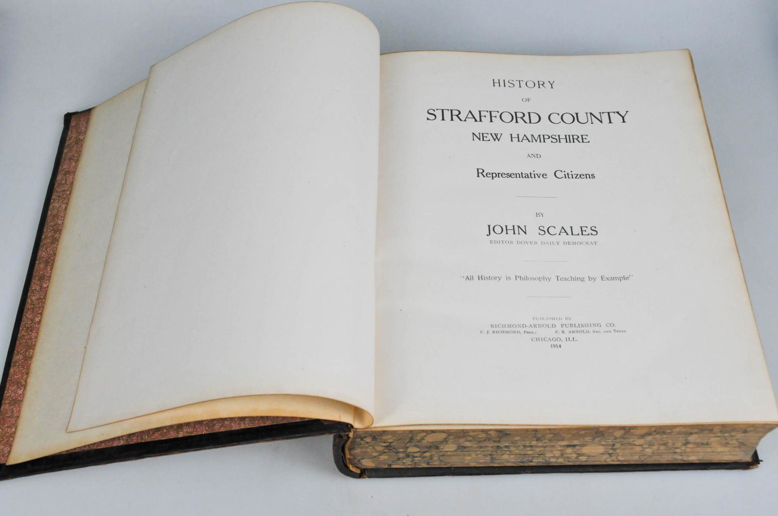 1914 HISTORY OF STRAFFORD COUNTY NH & REPRESENTATIVE CITIZENS BOOK (1 of 6)