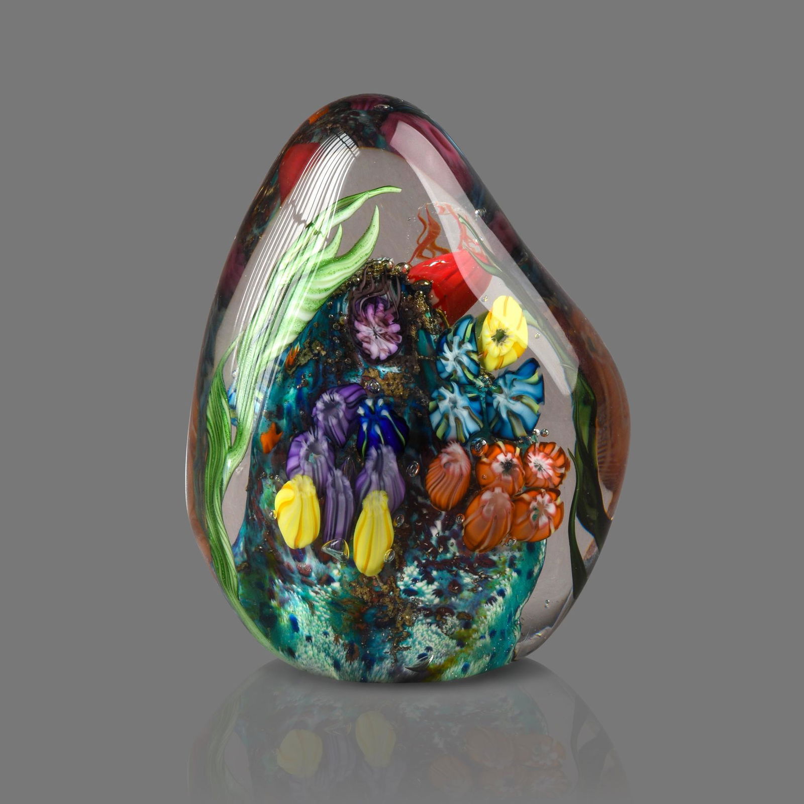 Blacksheep Glass Studio Coral Reef Paperweight. (1 of 4)