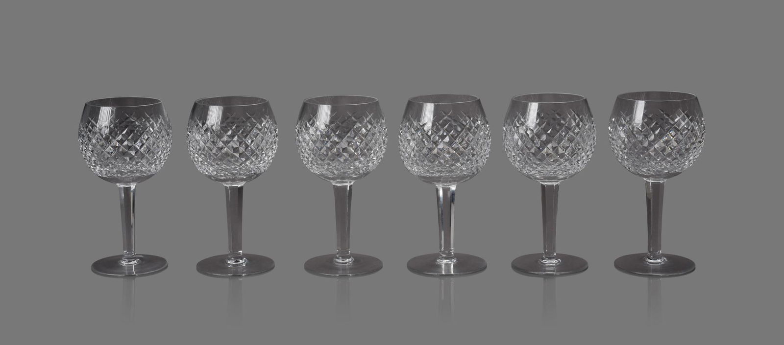 Six Waterford Crystal Goblets. (1 of 2)