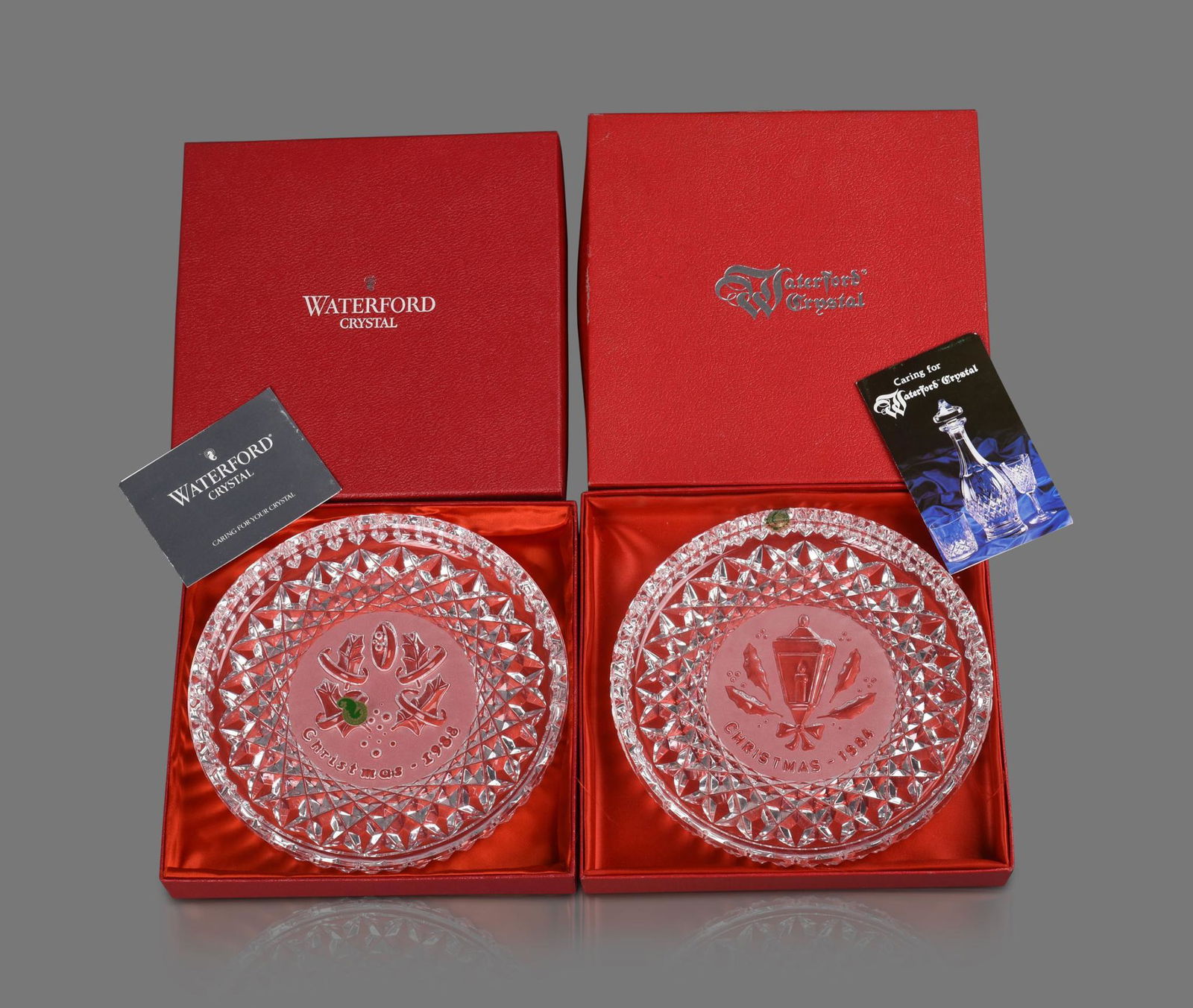 Two Waterford Crystal Christmas Plates. (1 of 3)
