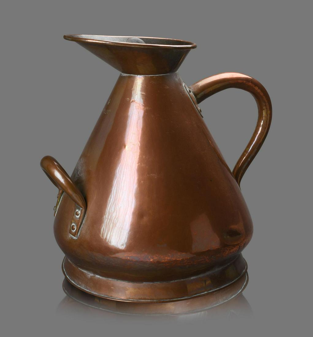 English Copper Four Gallon Measure. (1 of 5)