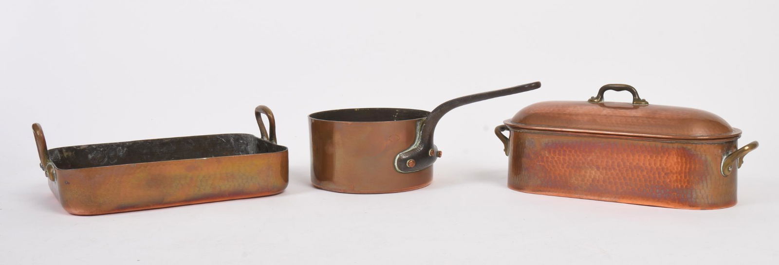 Three Pieces French Copper Cookware. (1 of 4)