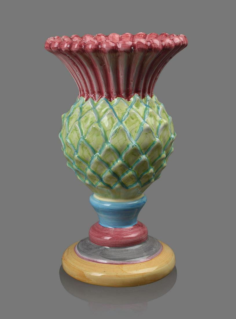 Mackenzie Childs Pottery Vase. (1 of 3)