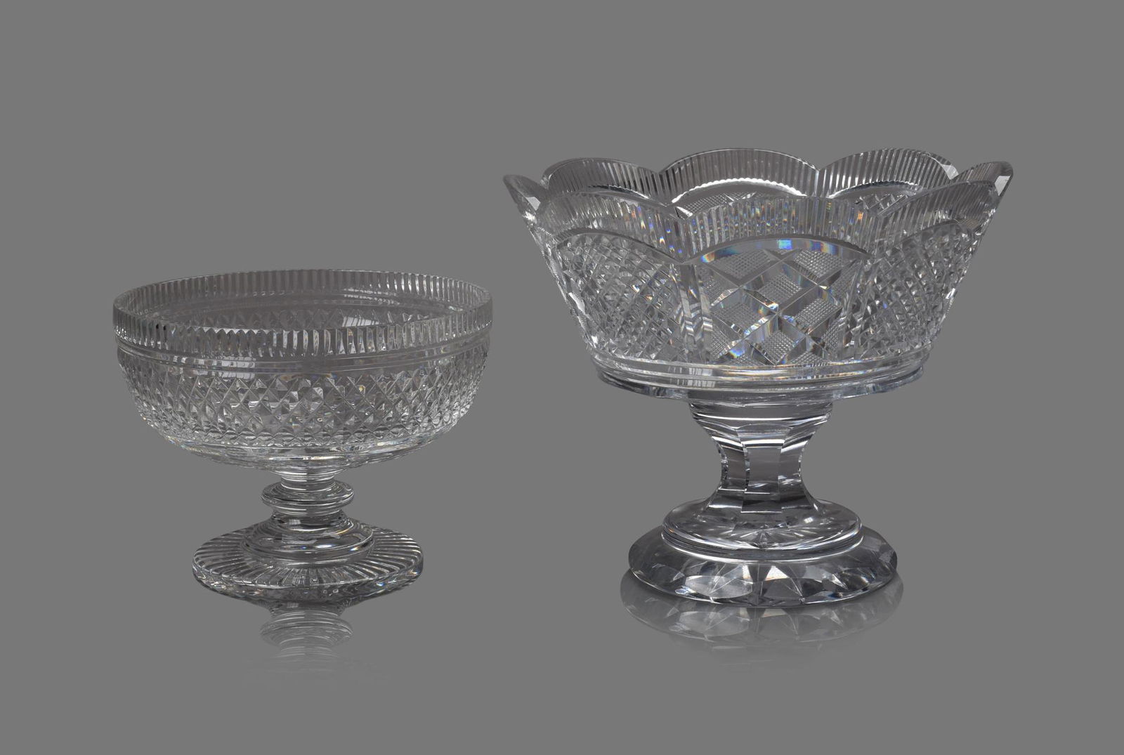 Two Waterford Crystal Footed Compotes. (1 of 3)