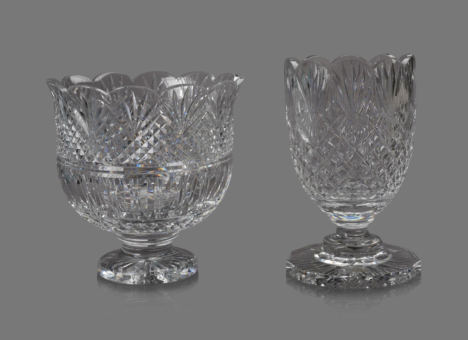 Two Large Waterford Crystal Footed Bowls. (1 of 2)