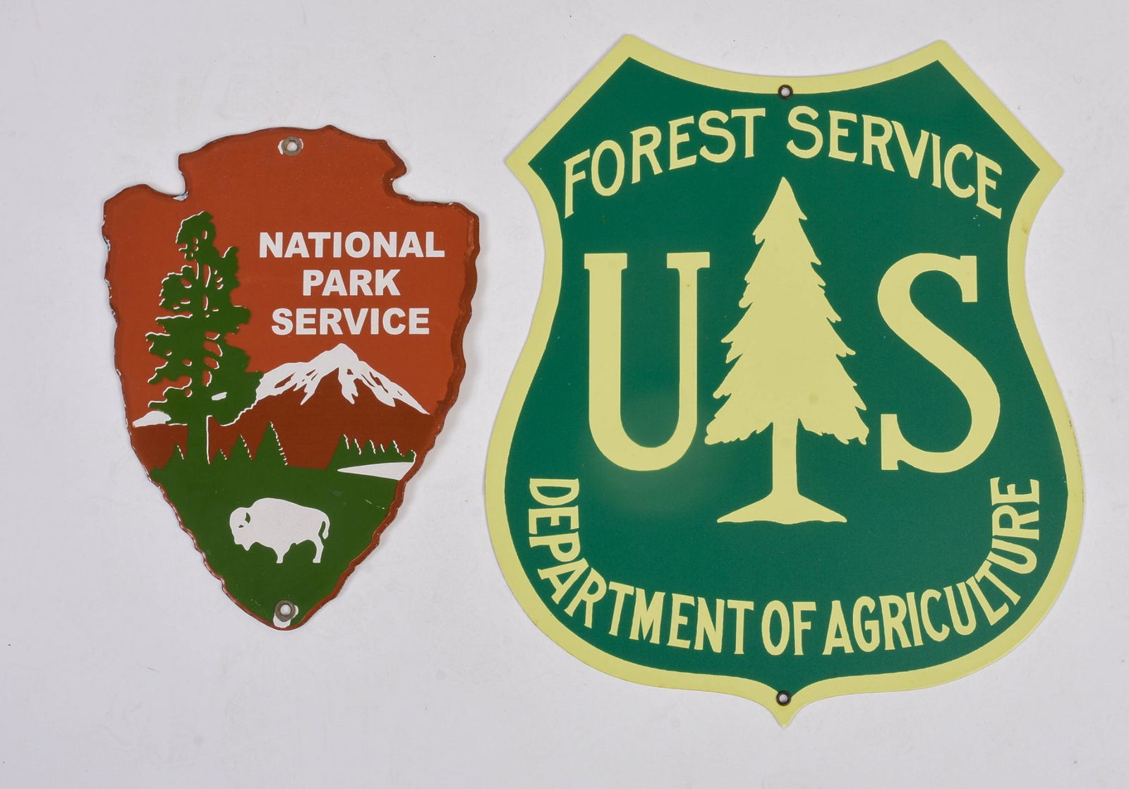 National Park Service Enamel Sign. (1 of 2)