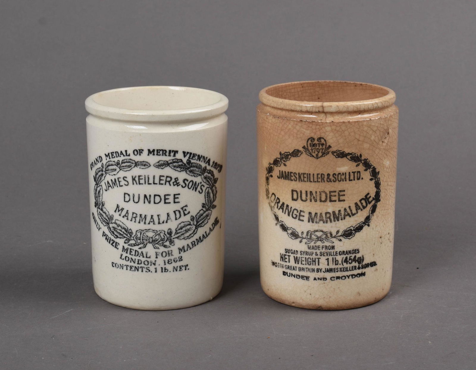 Two James Keiller & Sons Dundee Marmalade Jars. (1 of 3)