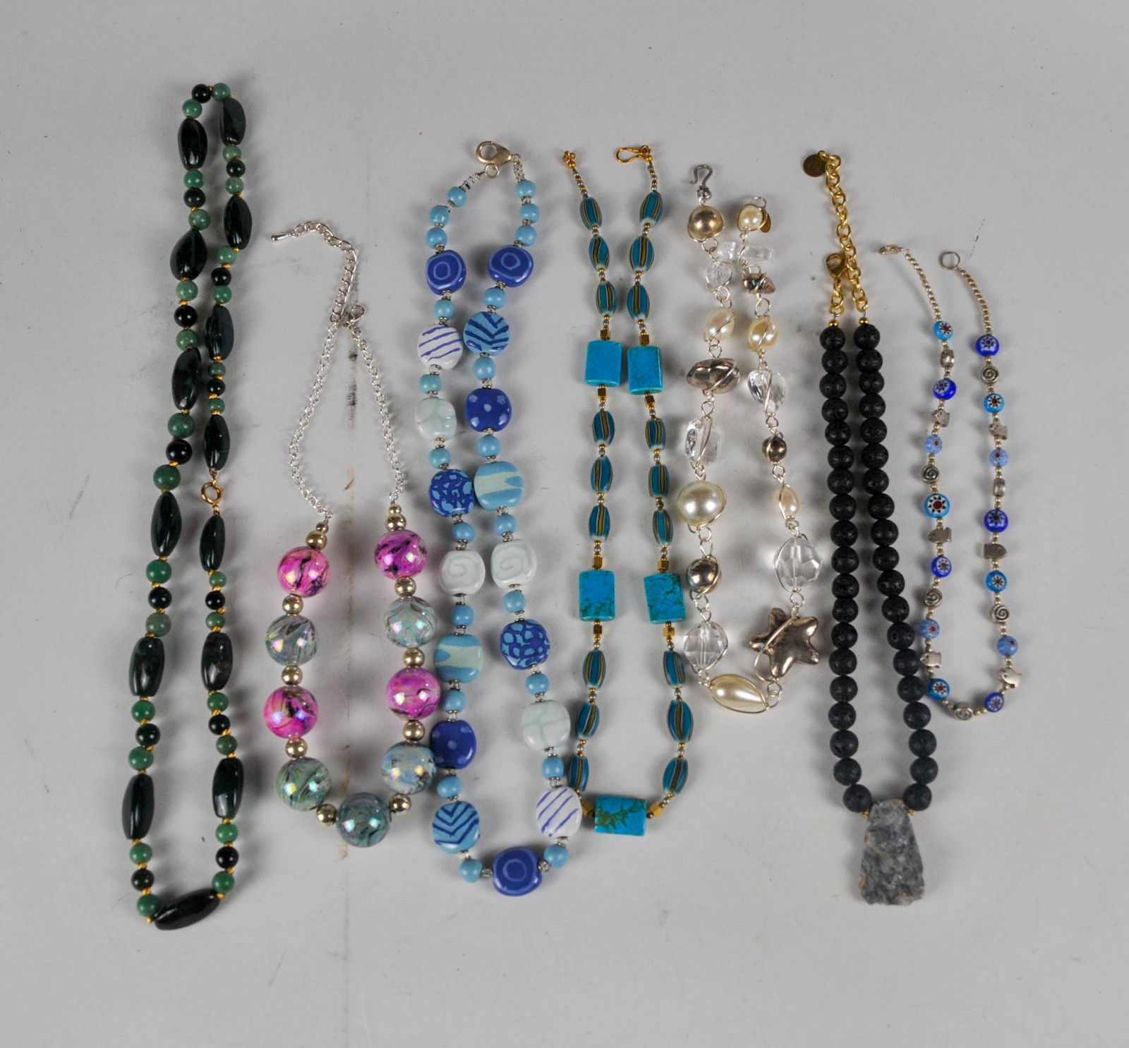 Seven Beaded Necklaces. (1 of 1)