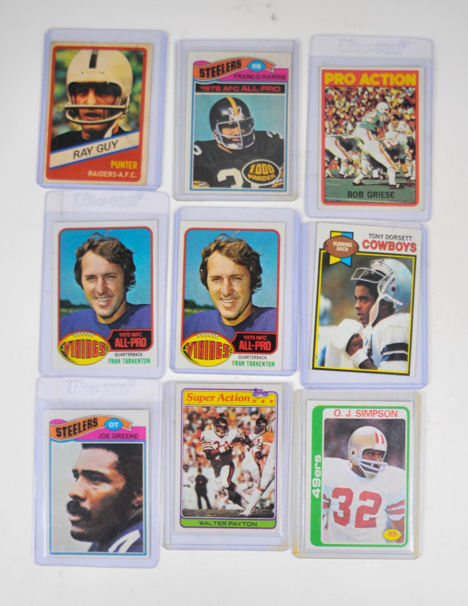 8 1970's Football Topps Cards. (1 of 2)