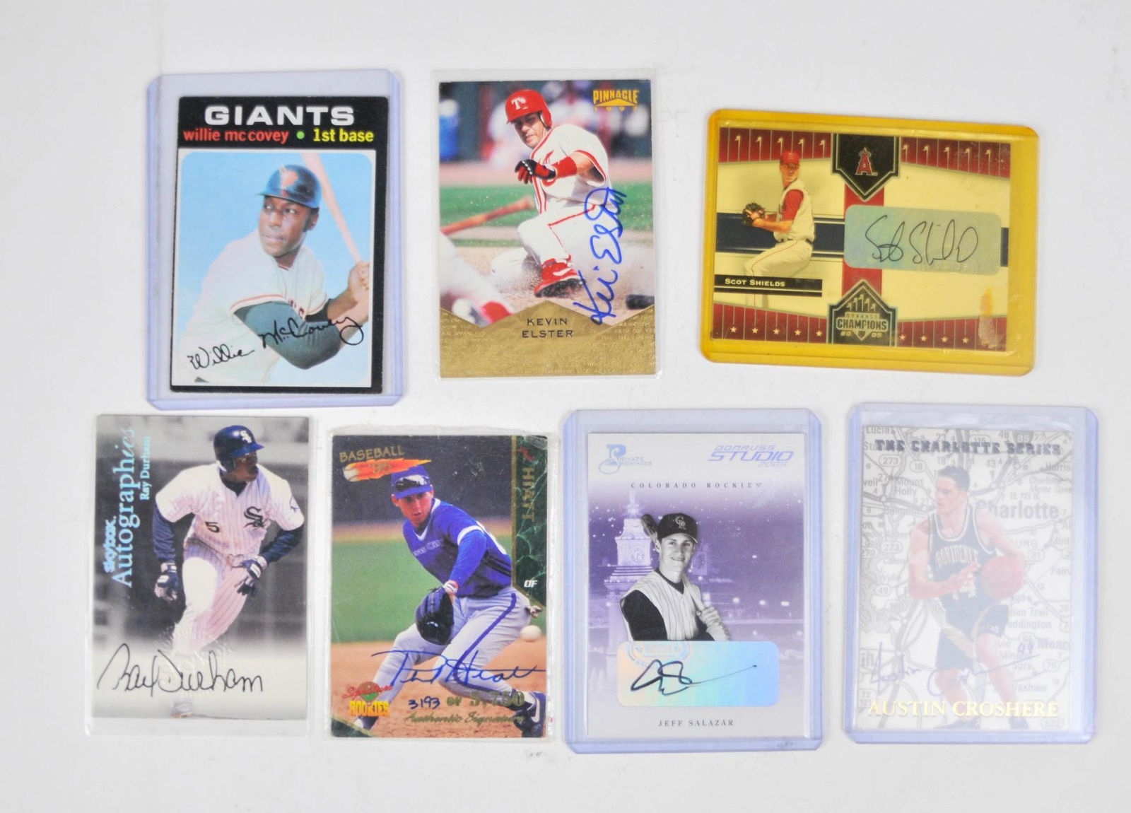 Seven Autographed Baseball Cards. (1 of 2)