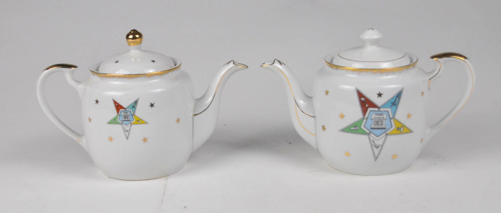 Two Masonic Order of the Eastern Star Teapots. (1 of 3)