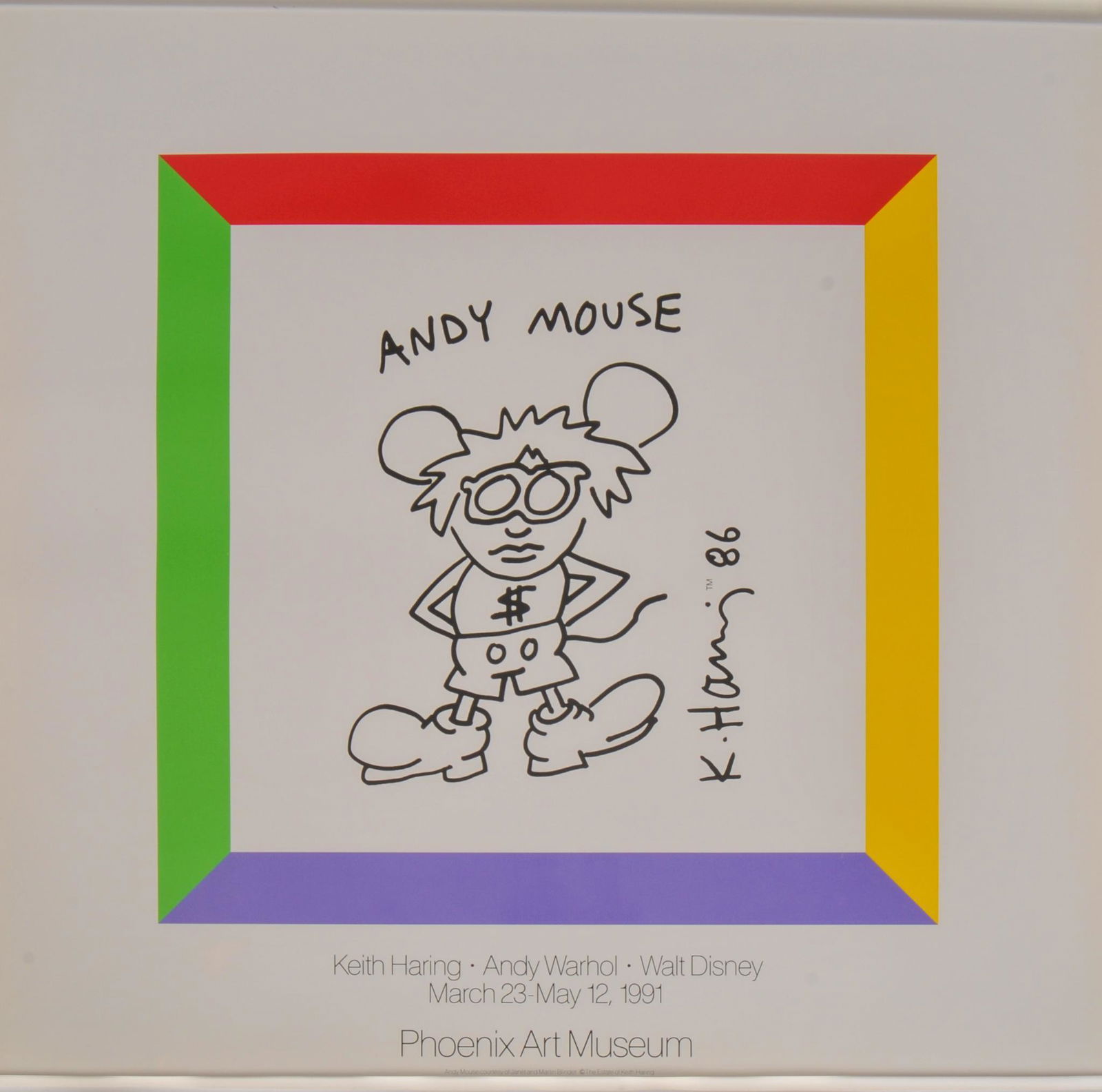 Keith Haring Andy Mouse Poster. (1 of 1)