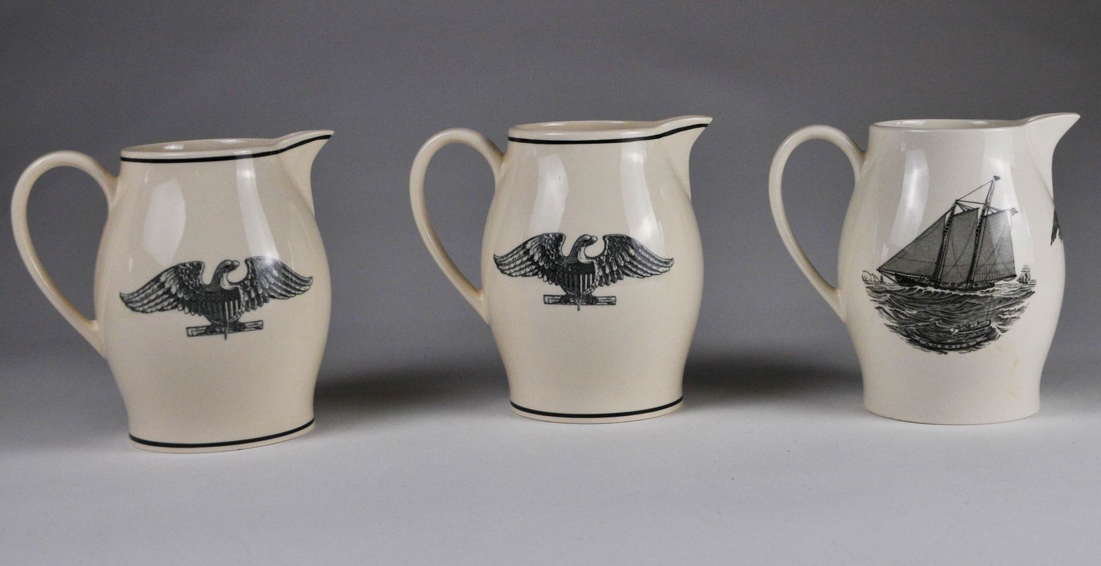 Three Wedgwood Liverpool Style Pitchers. (1 of 4)