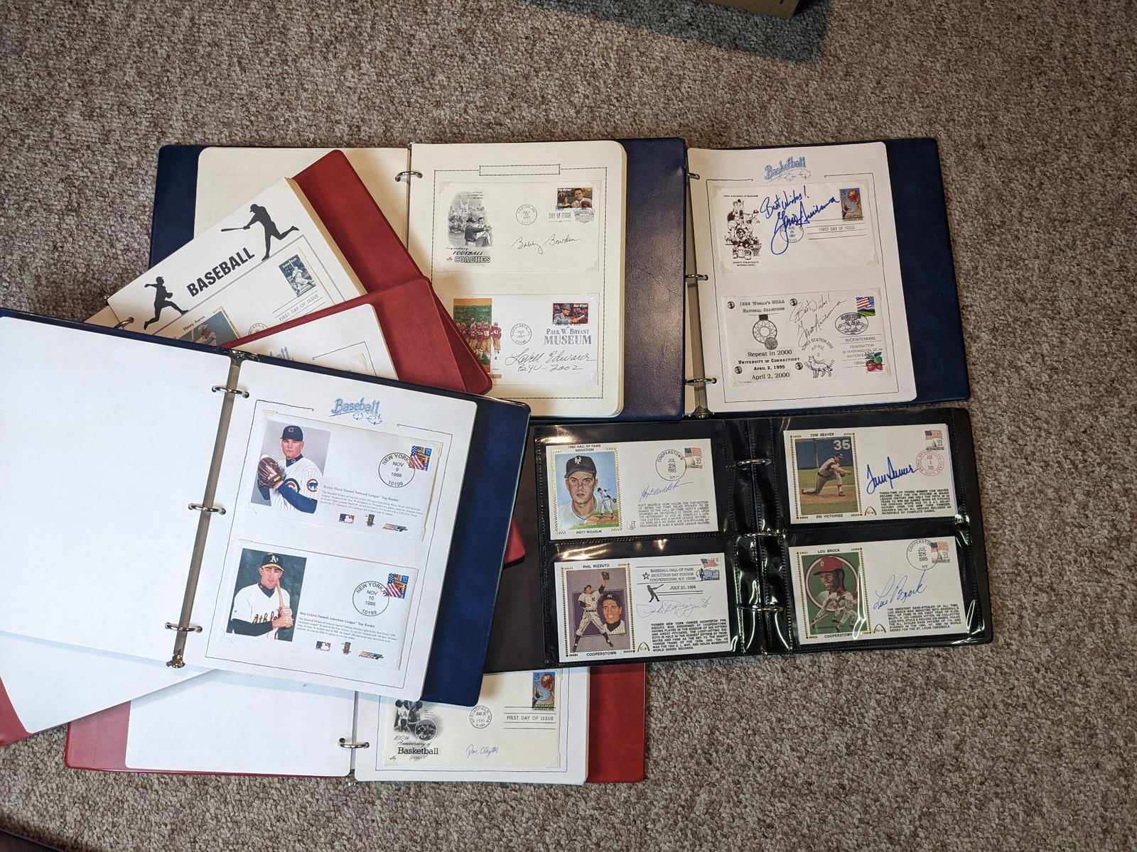 Seven Binders of Sports First Day Covers. (1 of 1)