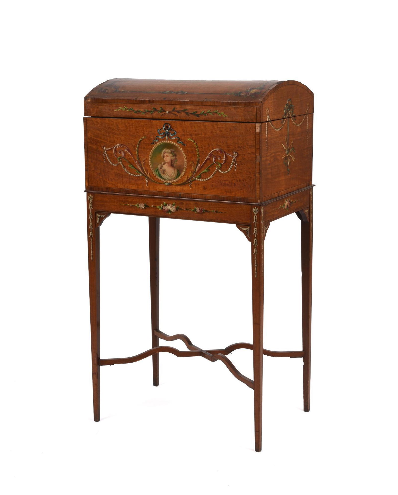 Continental Painted Silverware Chest on Stand. (1 of 7)