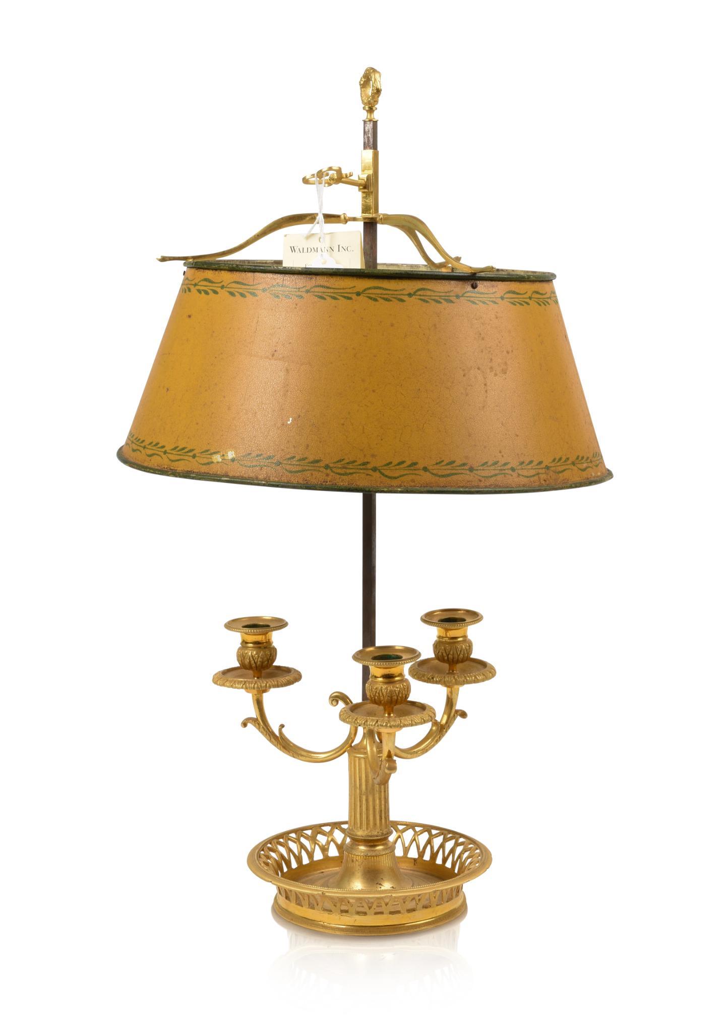 A Directoire Ormolu Bouillotte Lamp. (1 of 3)