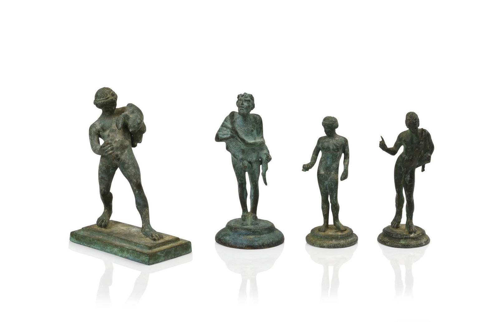Four Miniature Cast Bronze Grand Tour Sculptures. (1 of 3)