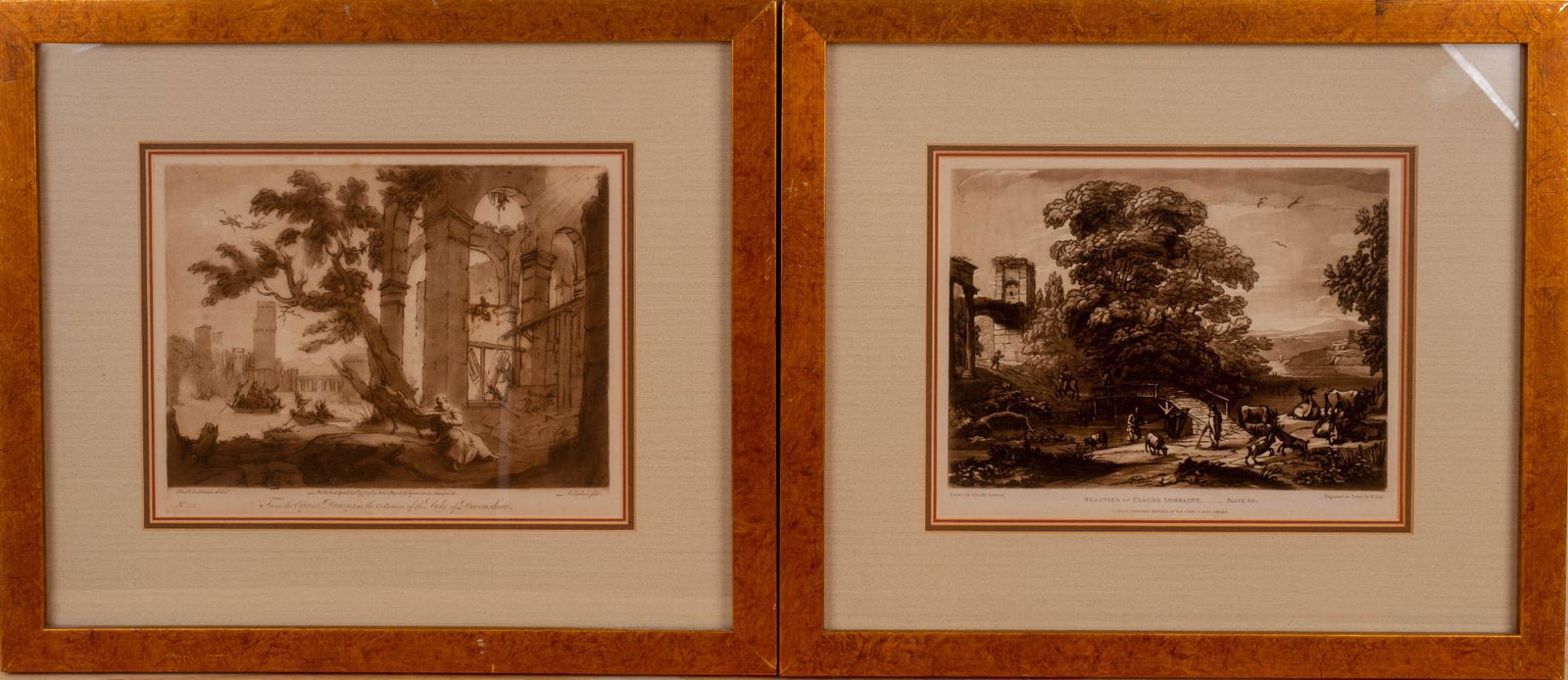 Pair of Mezzotints after Claude Lorrain. (1 of 1)