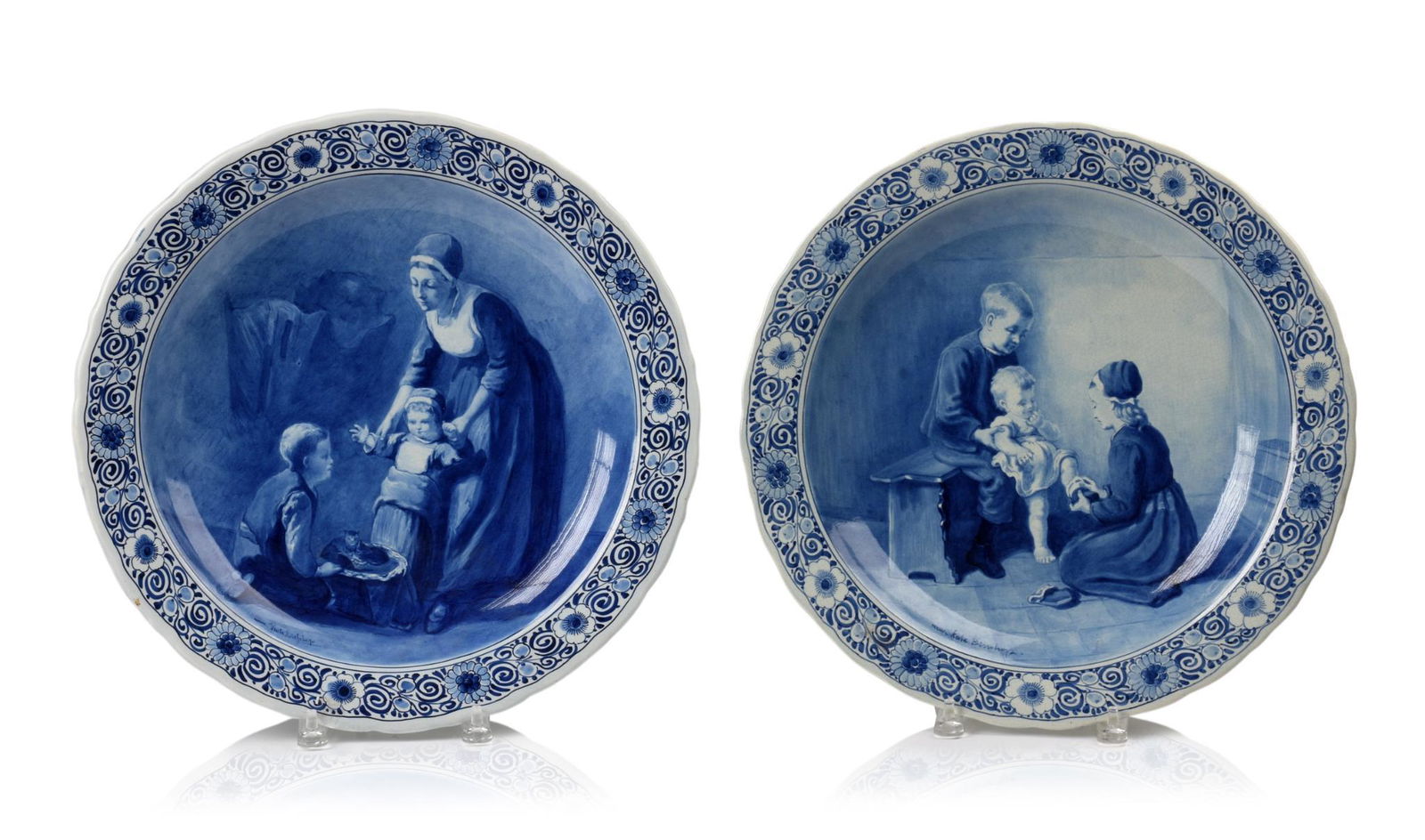 Pair of Delft Pottery Chargers. (1 of 2)