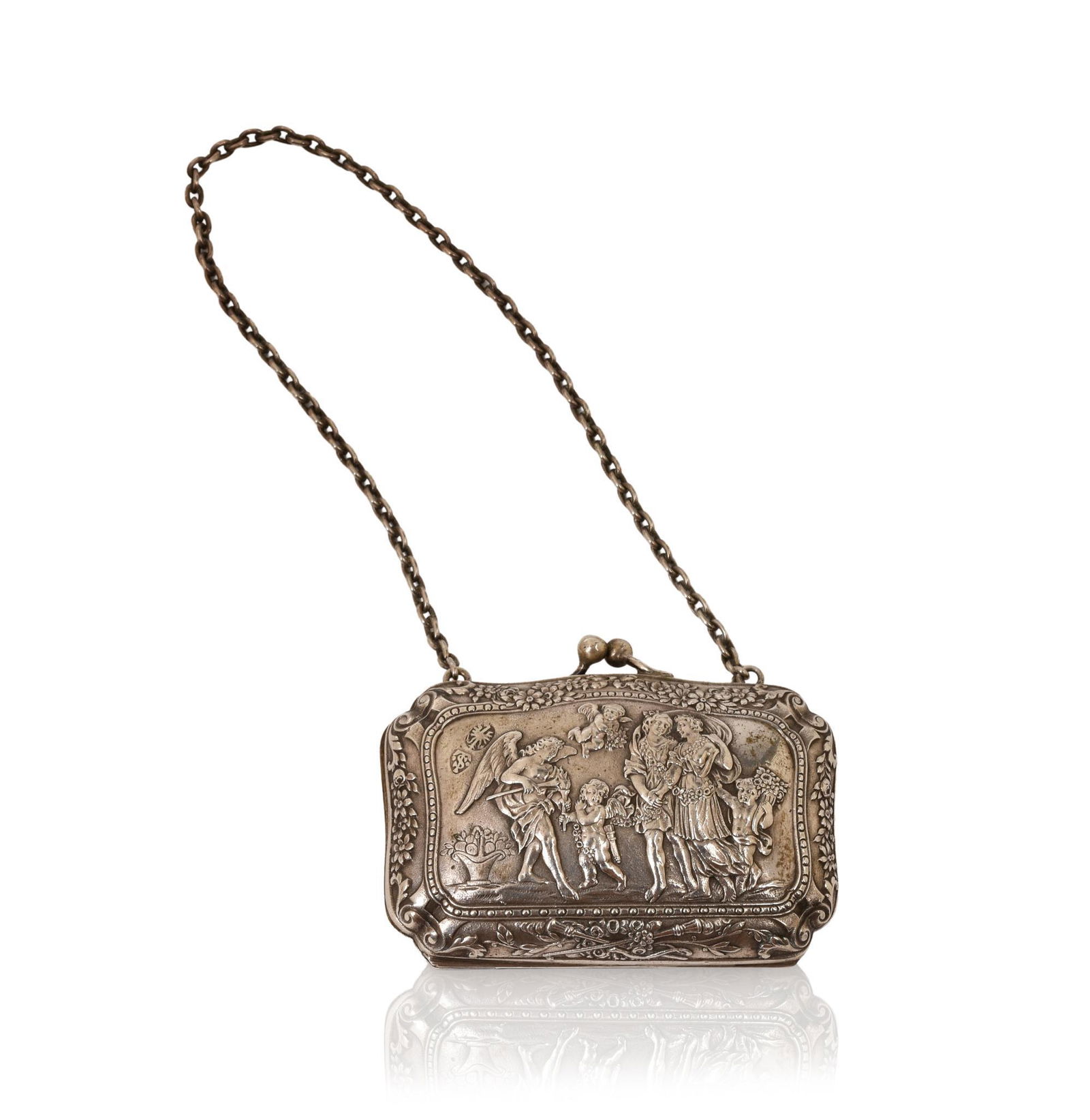 German .800 Silver Chatelaine Purse. (1 of 4)