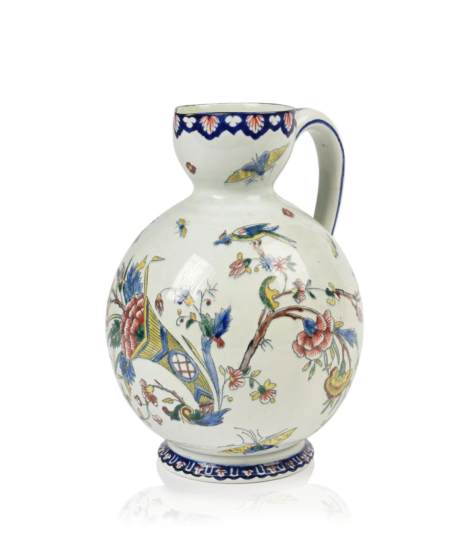 French Faience Pitcher. (1 of 4)