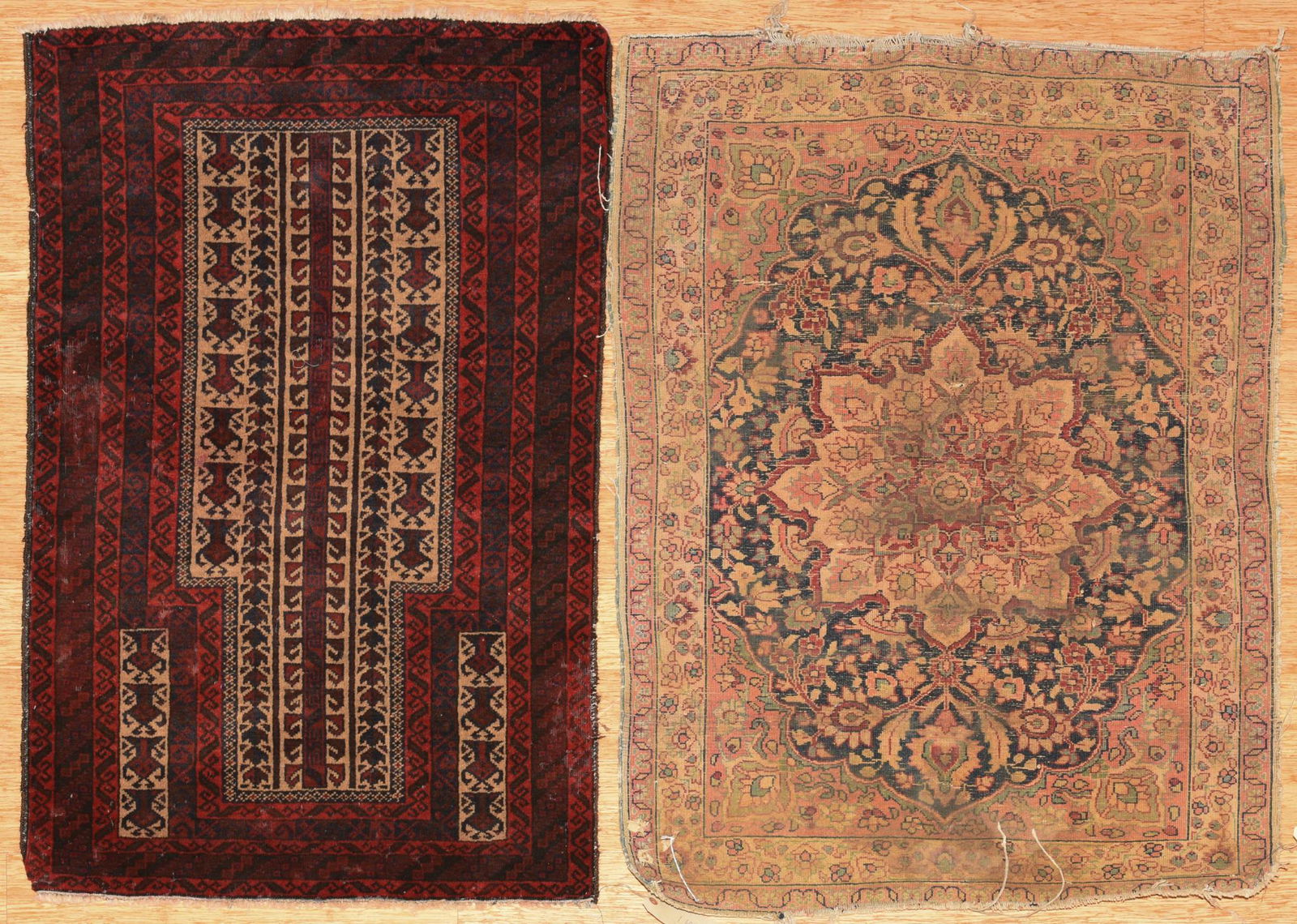 Two Small Oriental Carpets. (1 of 2)