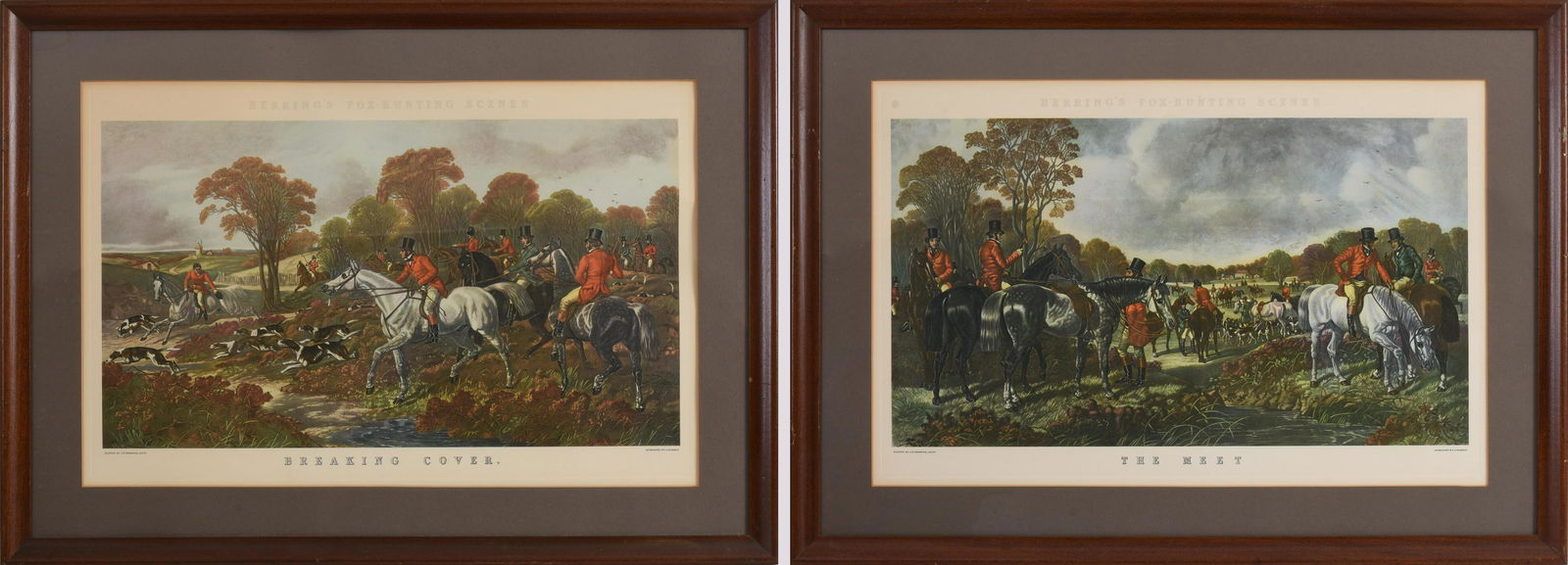 Two Fox Hunting Prints After J.F. Herring. (1 of 3)