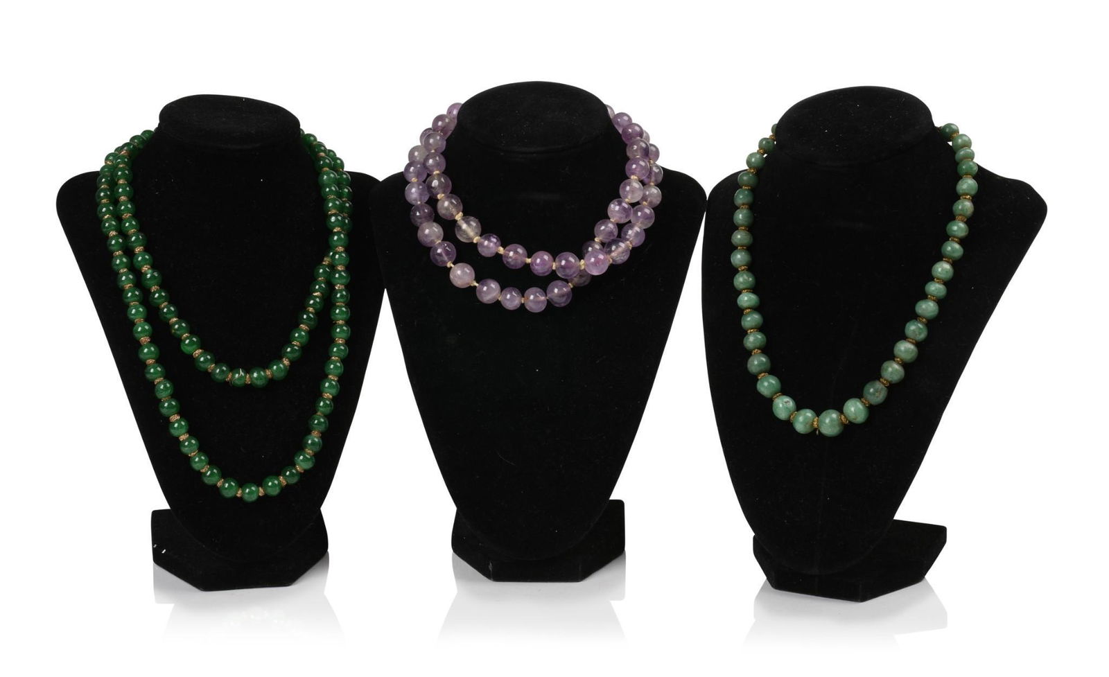 Three Chinese Bead Necklaces. (1 of 2)