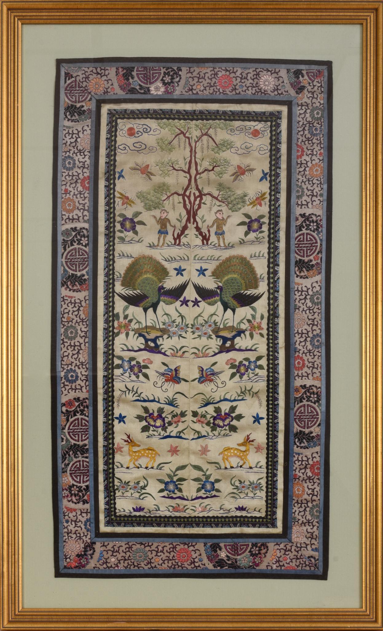 Chinese Embroidered Silk Panel (1 of 2)