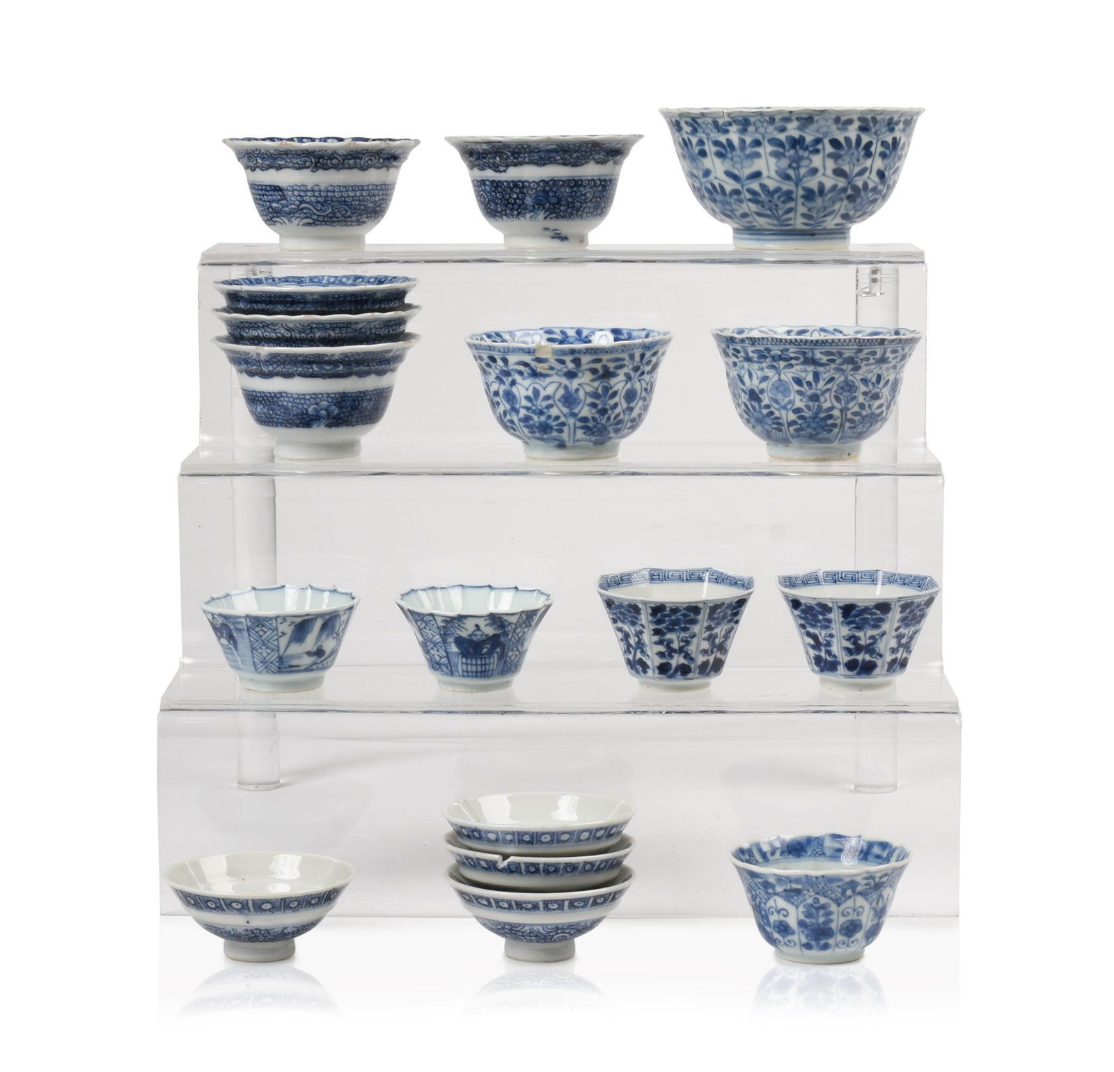 Group of Small 19th Century Chinese Blue & White Wares. (1 of 5)