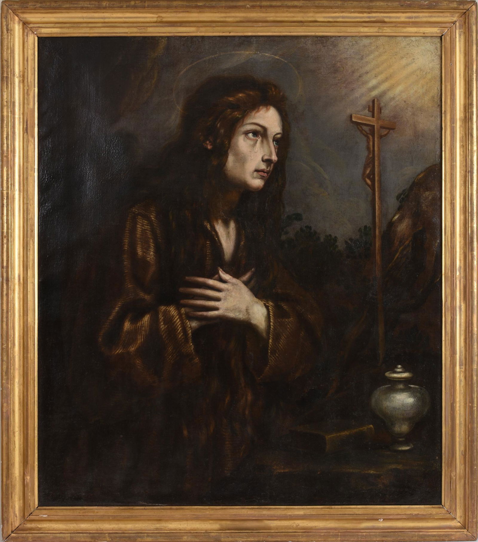 Large 18th Century Religious Painting. (1 of 2)