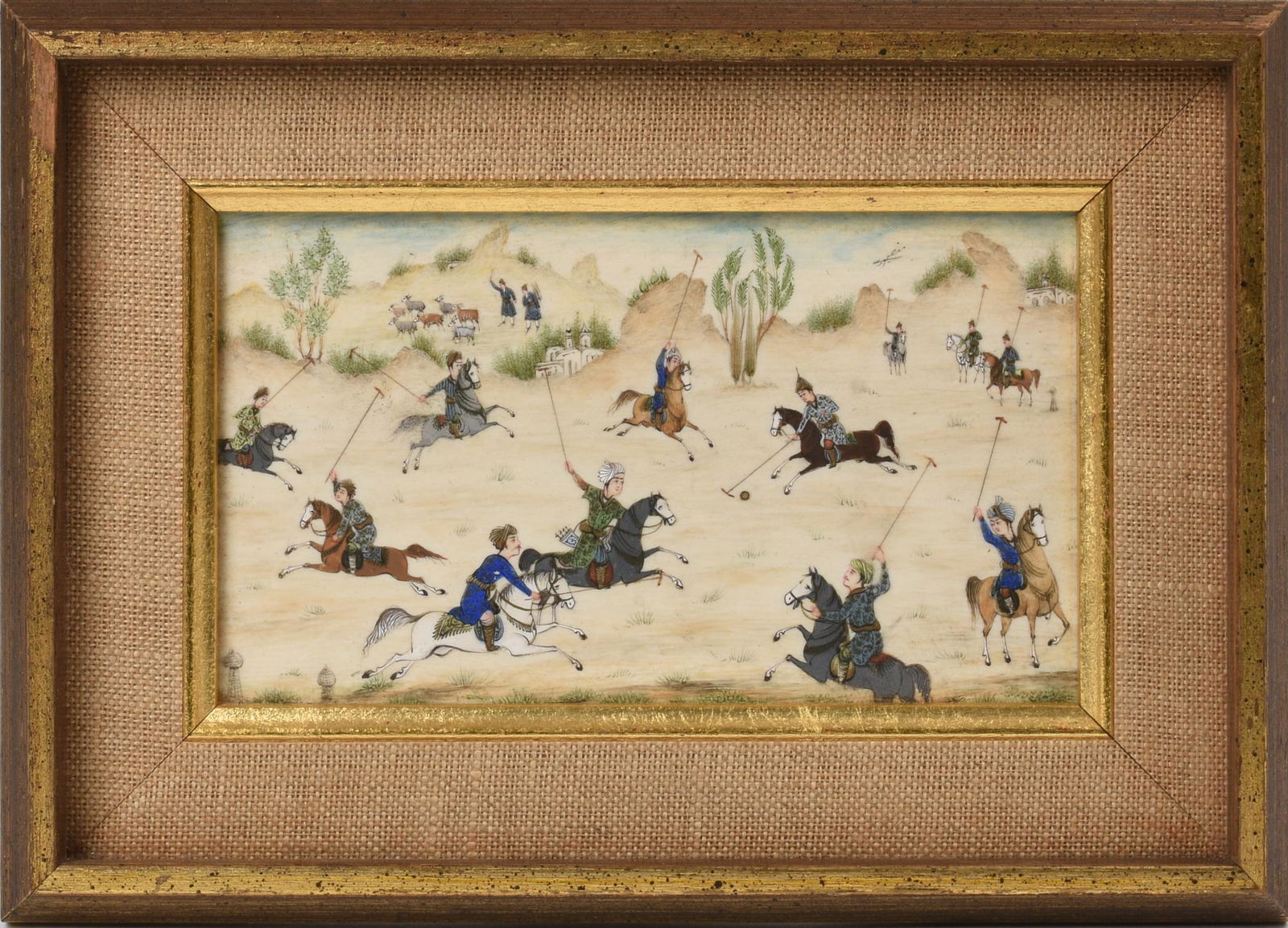 Indian Painting of Polo Players. (1 of 2)