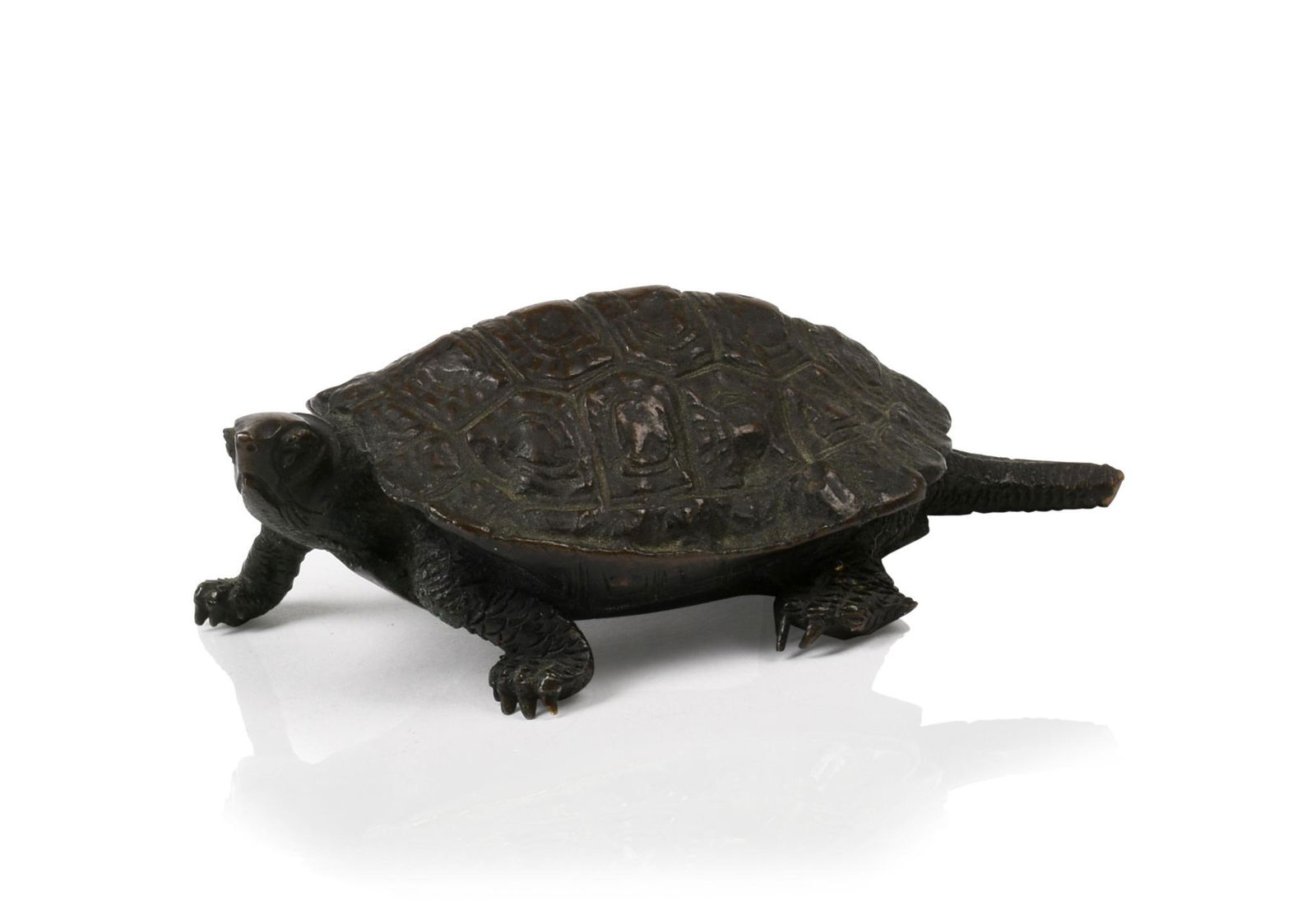 Signed Japanese Bronze Turtle Okimono (1 of 4)