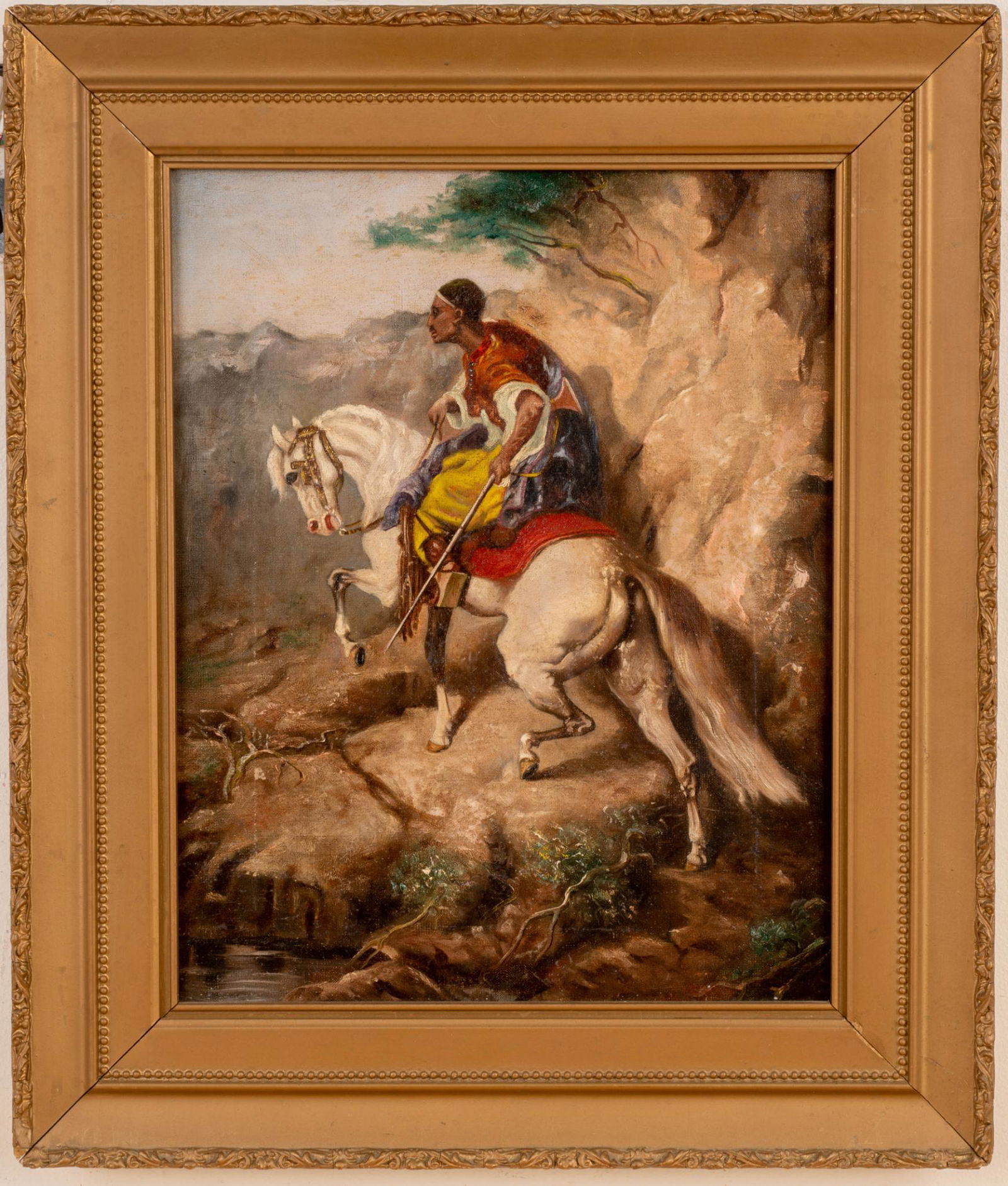 19th c. Orientalist Painting of a Horseman. (1 of 2)